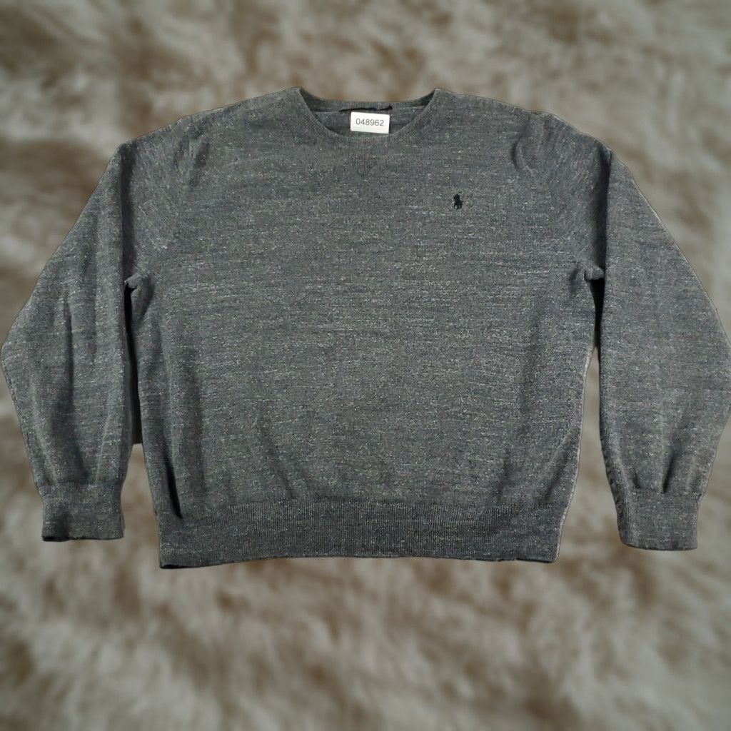 Ralph Lauren Polo Ralph Lauren Sweater Mens Large Gray Crew Neck Pullover Cotton Knit Long Sleeve Size US L / EU 52-54 / 3 - 1 Thumbnail