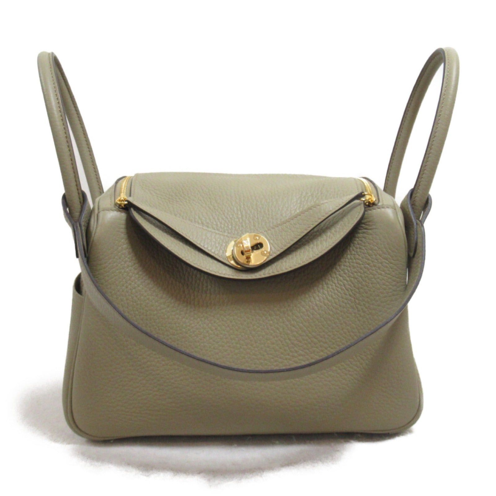 Hermes Hermes Lindy 26 Beige Marfa Shoulder Bag Leather Clemence Gold Hardware Double Engraved Size ONE SIZE - 1 Thumbnail