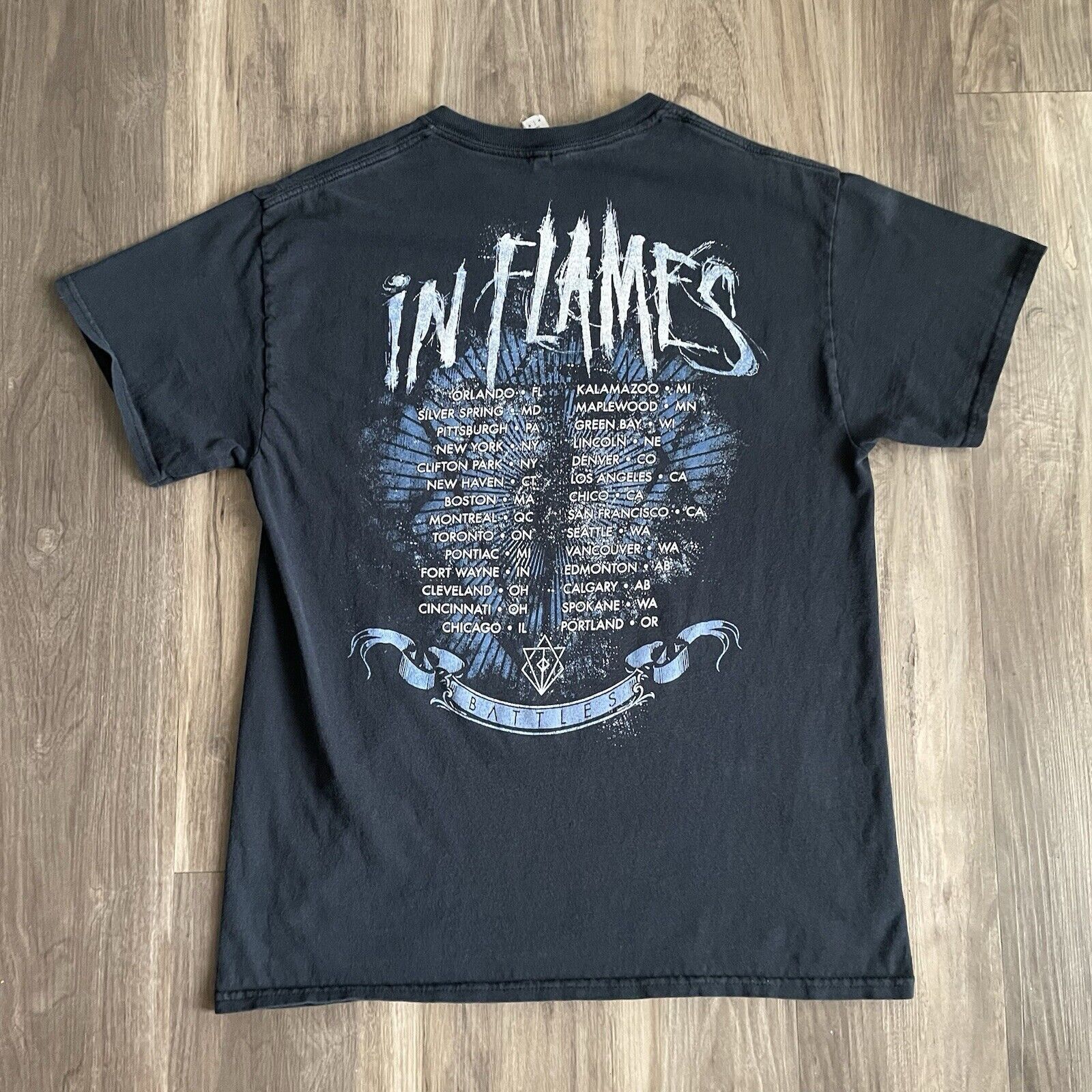 Band Tees In Flames Band T-Shirt Size M Double Sided Swedish Metal Size US M / EU 48-50 / 2 - 2 Thumbnail