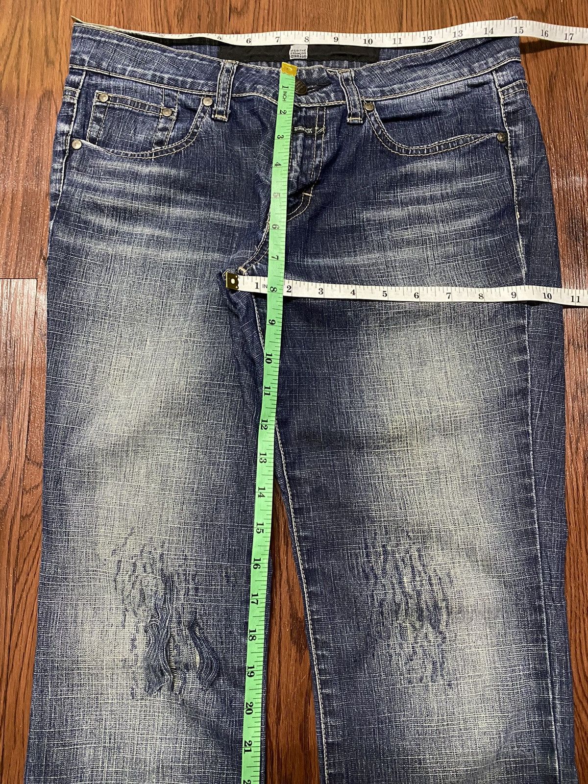 CLOSED × Marithe + Francois Girbaud Vintage Marithe Francois Girbaud Flare Distressed Jeans Size US 28 / EU 44 - 11 Thumbnail