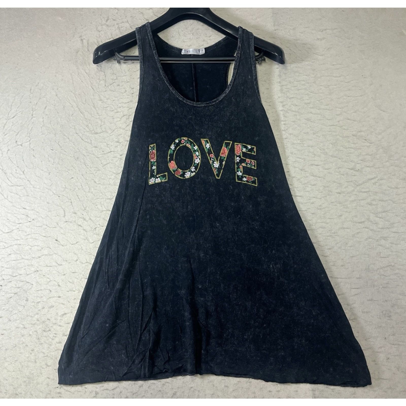 Vintage T Party Womens Scoop Neck Love Graphic Tank Top Black Wash Size S Made In USA Size S / US 4 / IT 40 - 2 Thumbnail