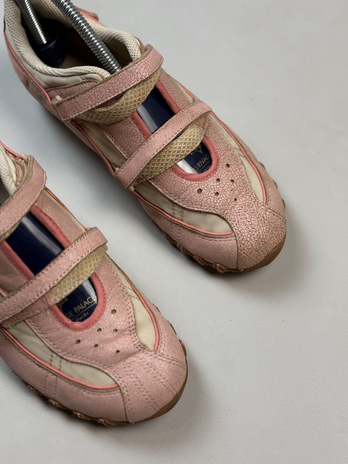 Diesel Vintage Y2K Leather Pink Straps Low Top Sneakers Ballets Size US 7 / IT 37 - 6 Thumbnail