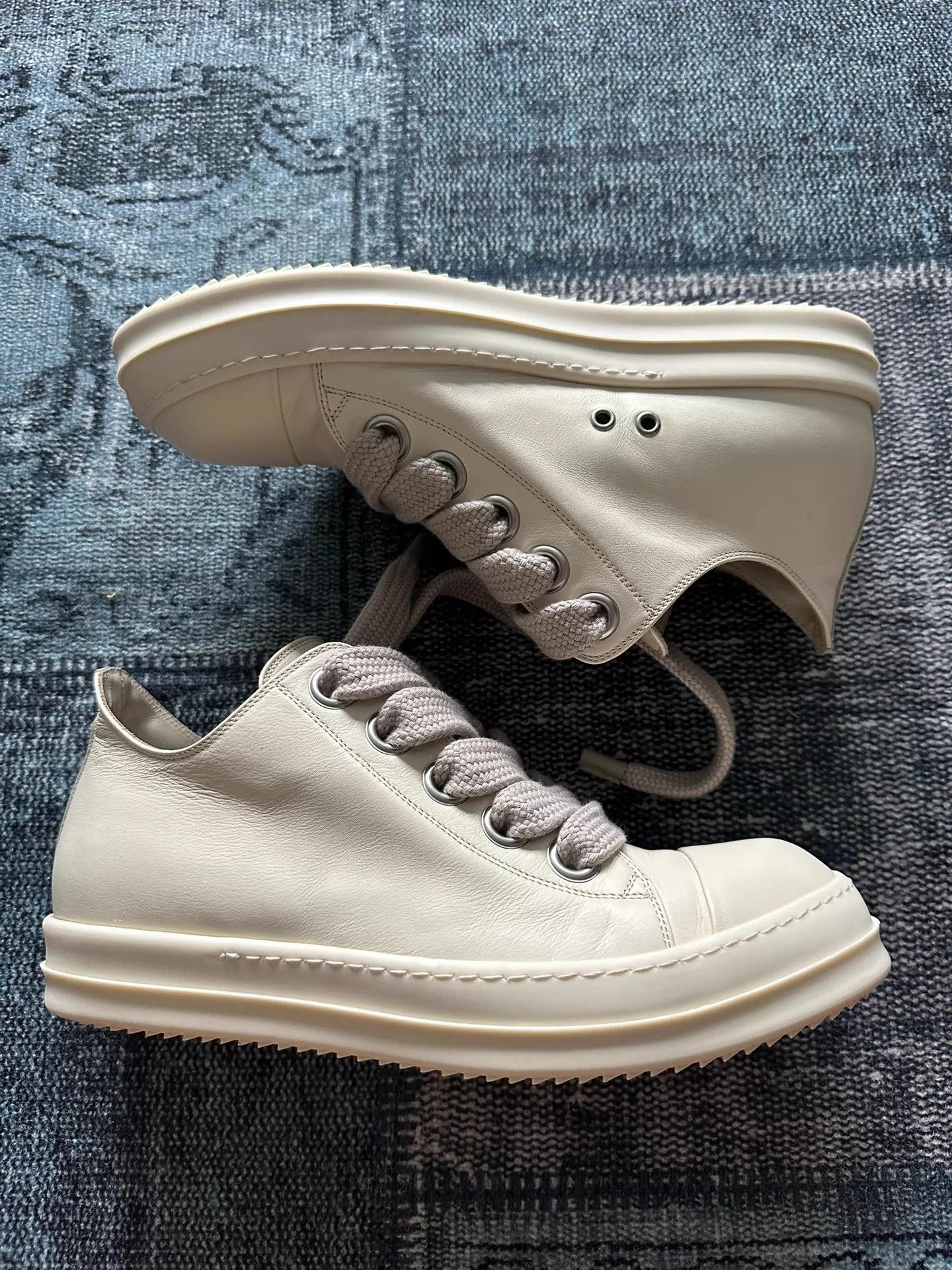 Rick Owens Rick Owens Mainline Low Top Thick Laces 44 Hot Good Size US 11 / EU 44 - 1 Thumbnail