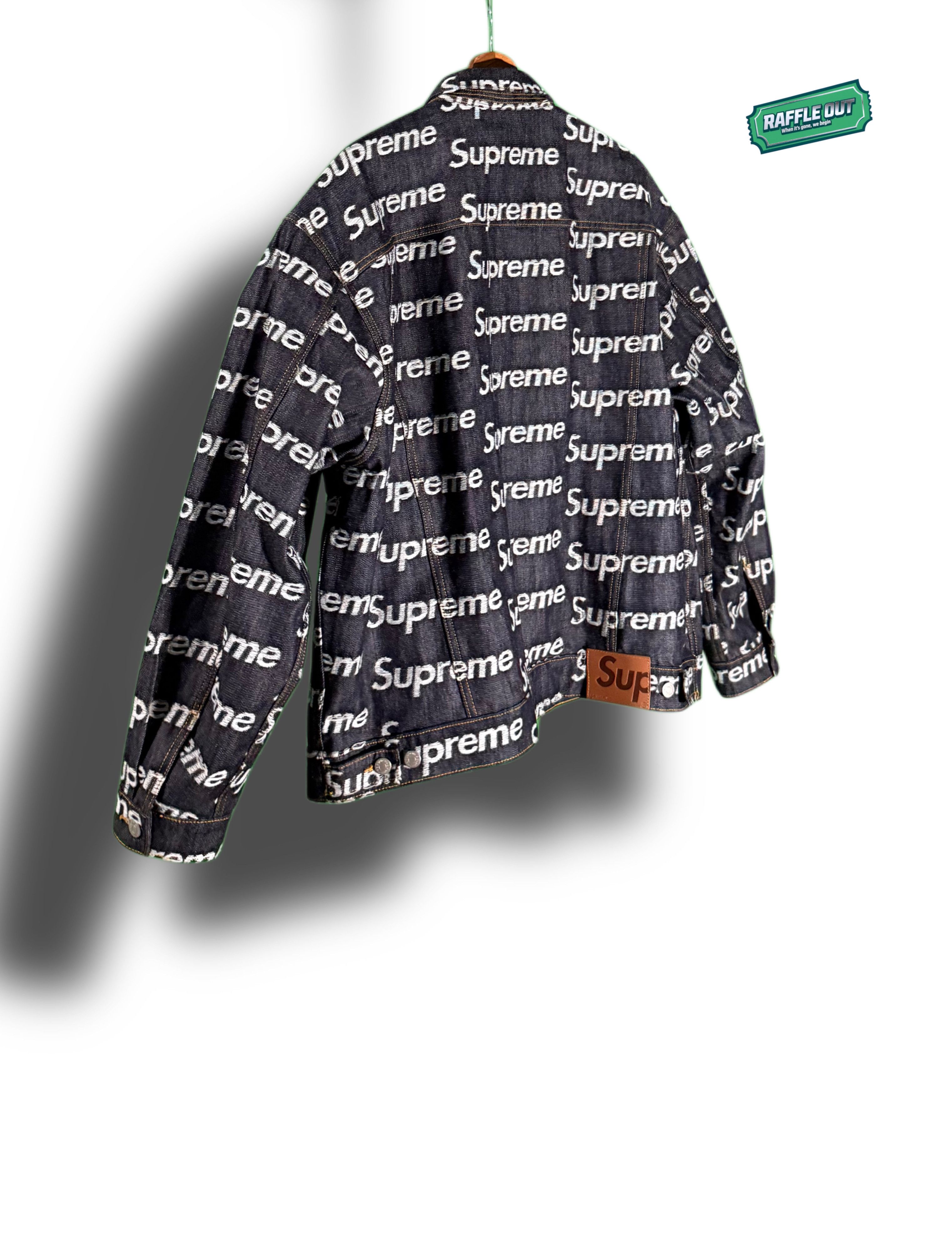 Supreme Supreme Archive Denim Jacquard Trucker Jacket (Blue) | Grailed