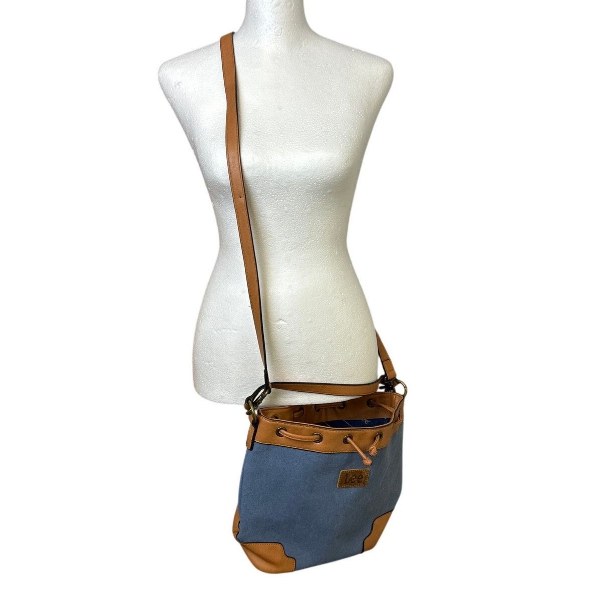 Lee Lee Womens Denim Adjustable Strap Crossbody Tote Handbag Size ONE SIZE - 2 Thumbnail