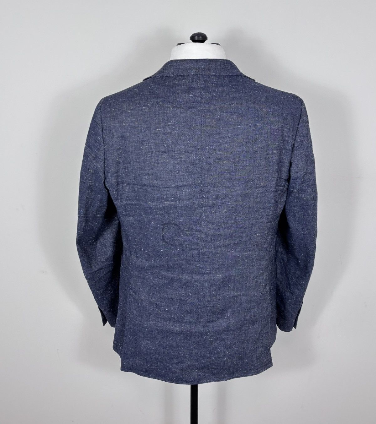 Other Gutteridge Men’s Blue Cotton Linen Silk Blazer Jacket Coat Size 42R - 2 Thumbnail