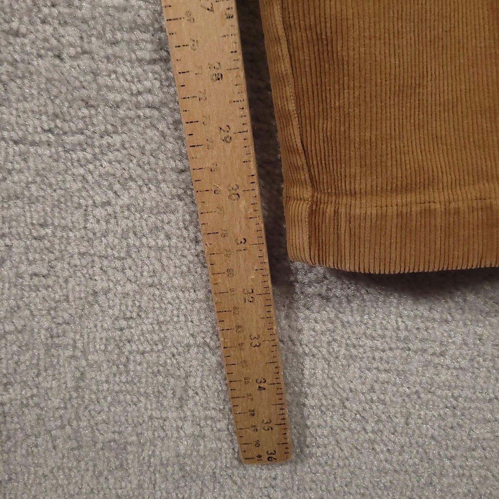 Vintage L.L.Bean Pants Womens 12 Tall Corduroy Original Fit Stretch Brown Camel Tapered Inseam 31in Zip Back Pocket Women Mens Girls Size 34" / US 12 / IT 48 - 5 Thumbnail