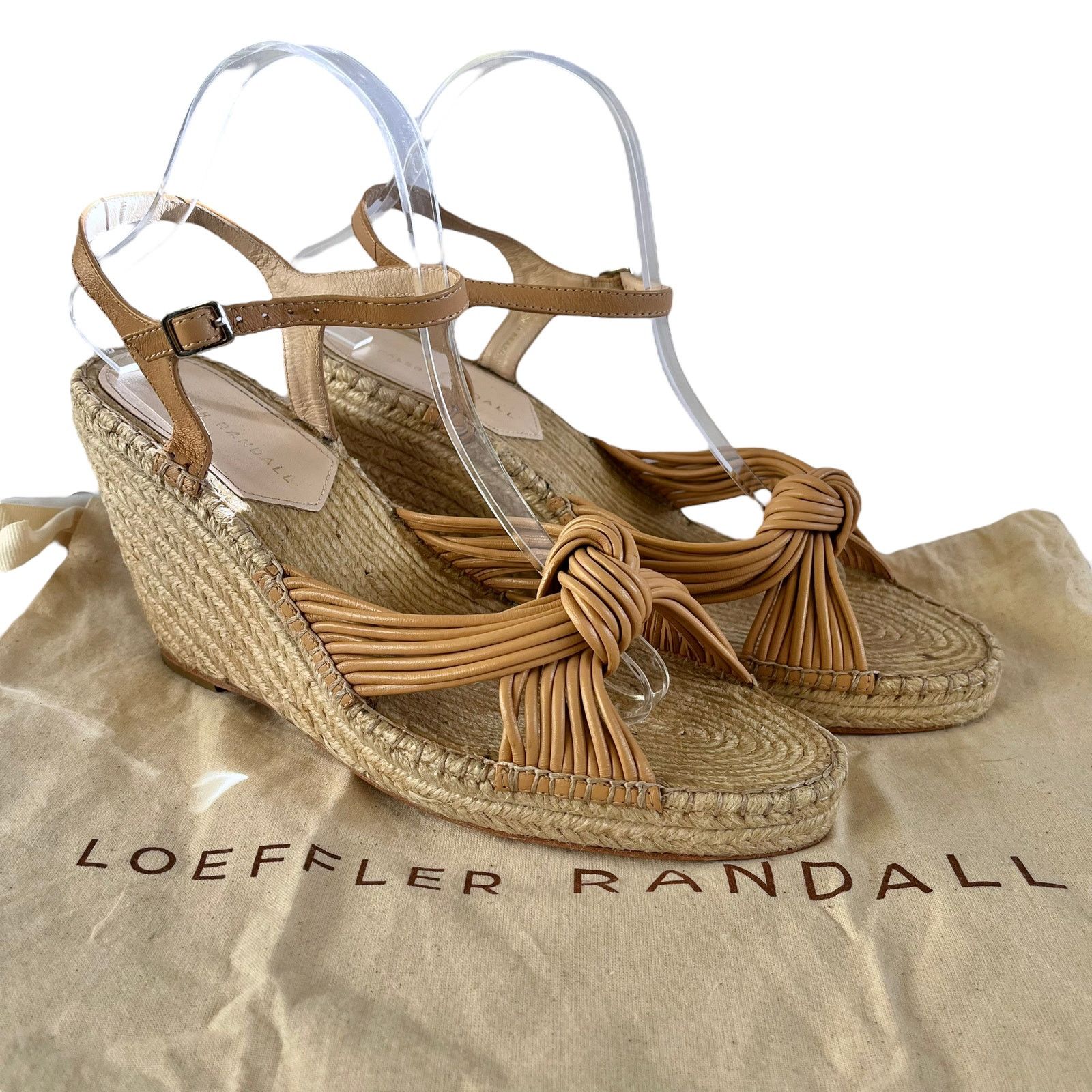 Loeffler Randall Priya Wedge Espadrille Sandal Beige/Khaki