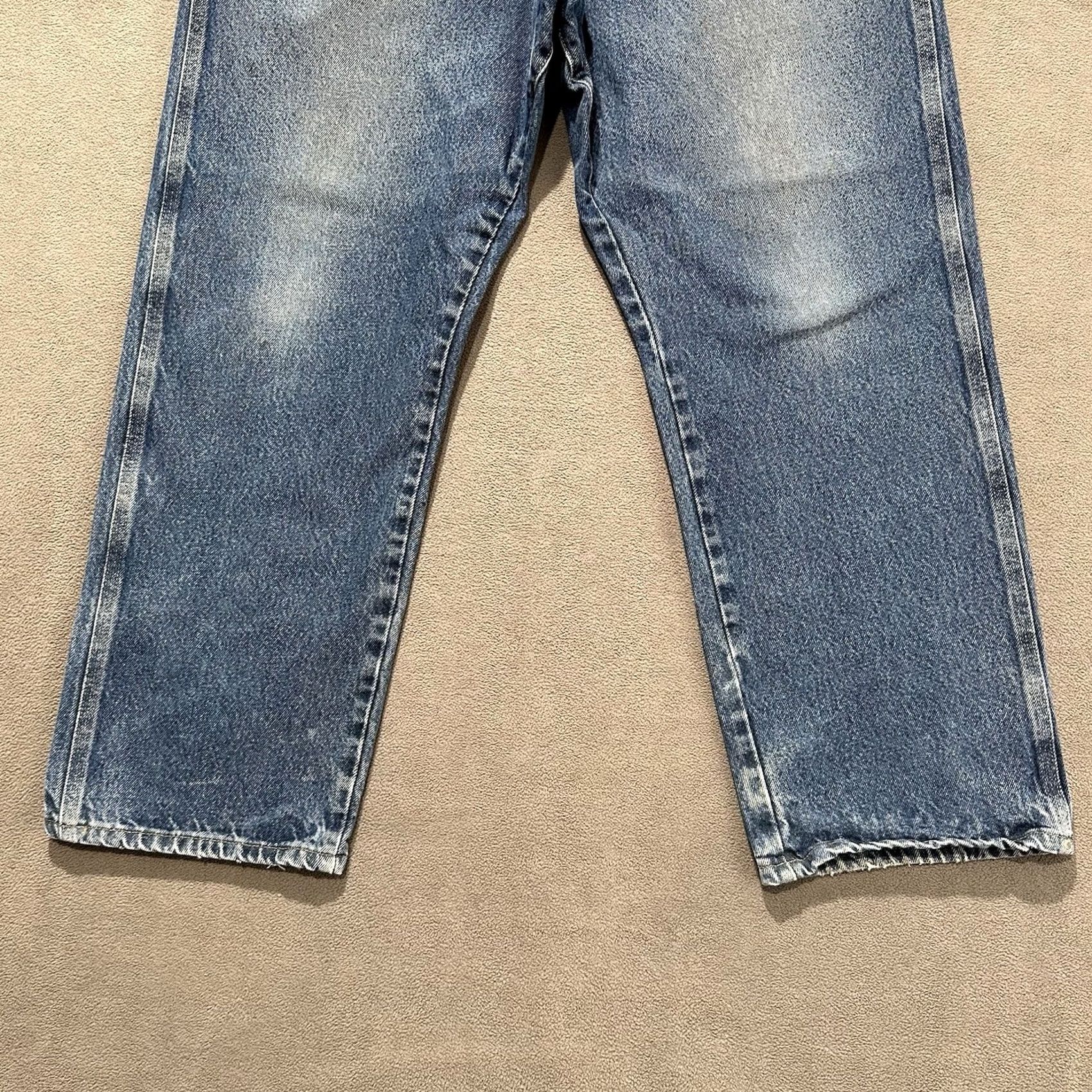 Wrangler Wrangler RIGGS Workwear Jeans Mens 36x30 Blue Relaxed Straight Carpenter Denim Jeans Size US 36 / EU 52 - 5 Thumbnail