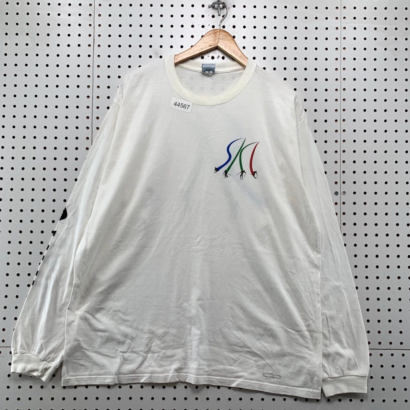Vintage Vintage Crazy Shirts T Shirt Mens Large White Ski Snowboard Long Sleeve Vail Size US L / EU 52-54 / 3 - 2 Thumbnail