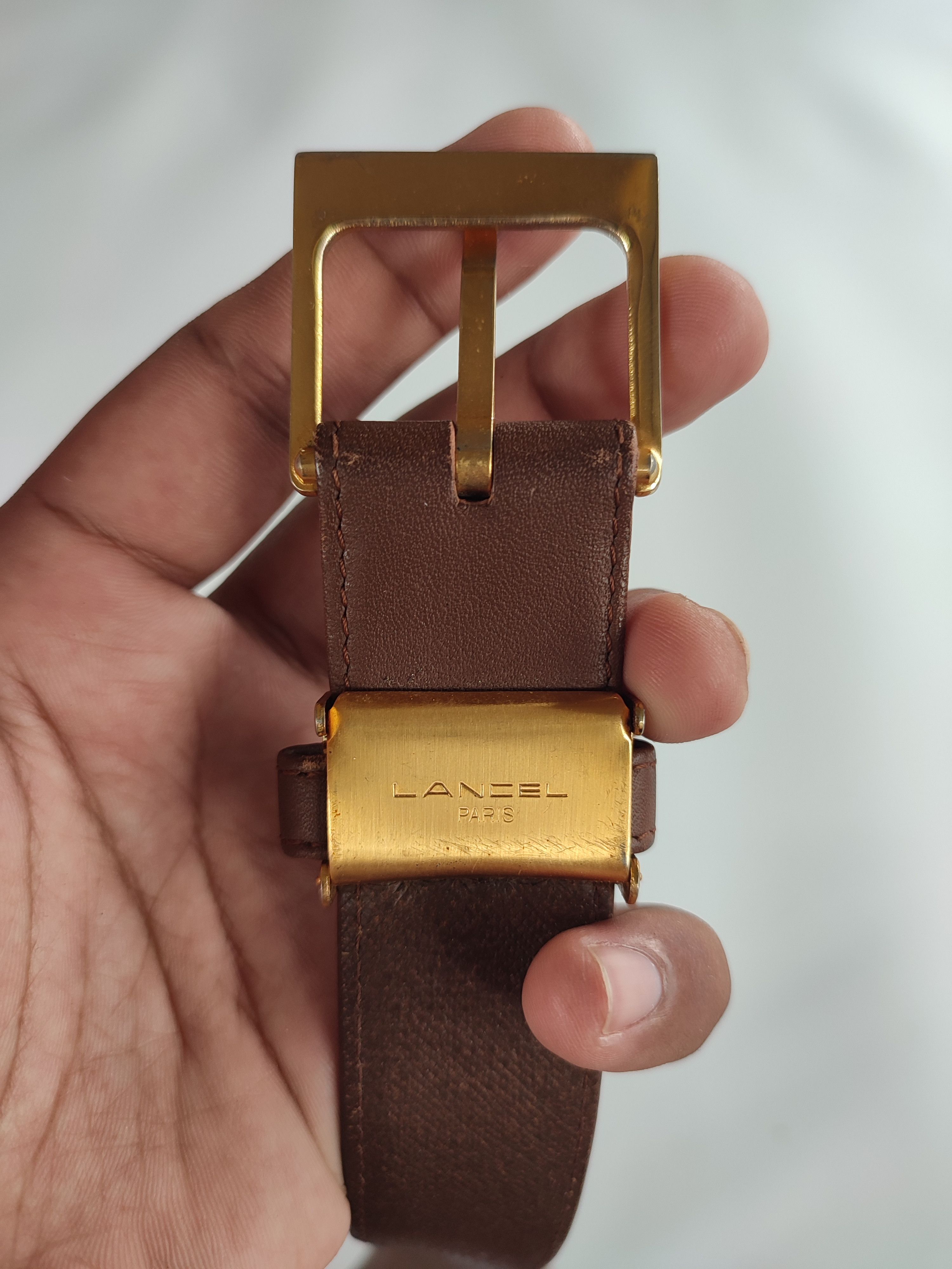 Lancel Lancel Paris Brown Leather Belt Size 38 - 3 Thumbnail