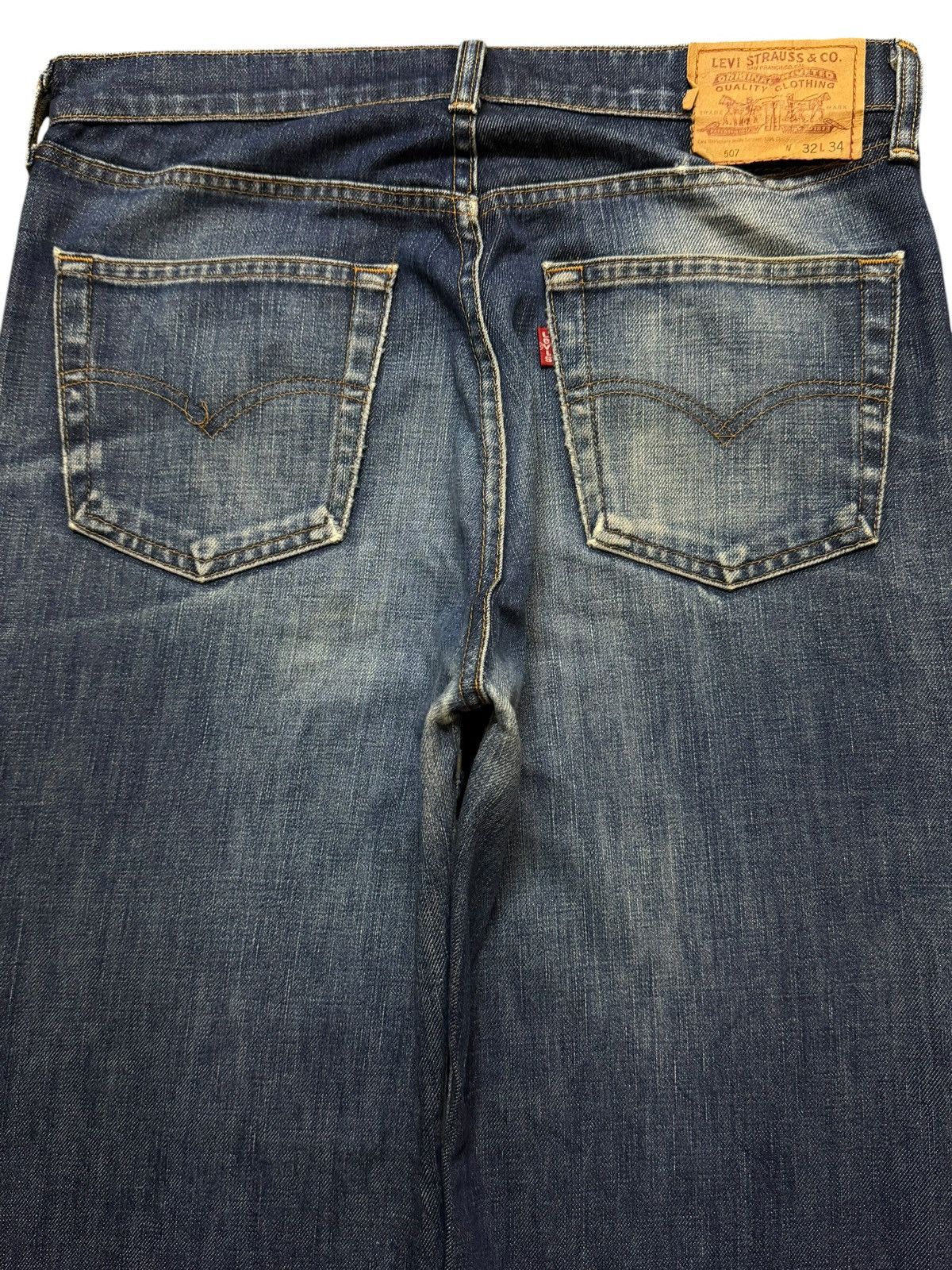Levi's Vintage 80s Levis 507 Blue Faded Wash Wide Leg Baggy Jeans Size US 32 / EU 48 - 4 Thumbnail