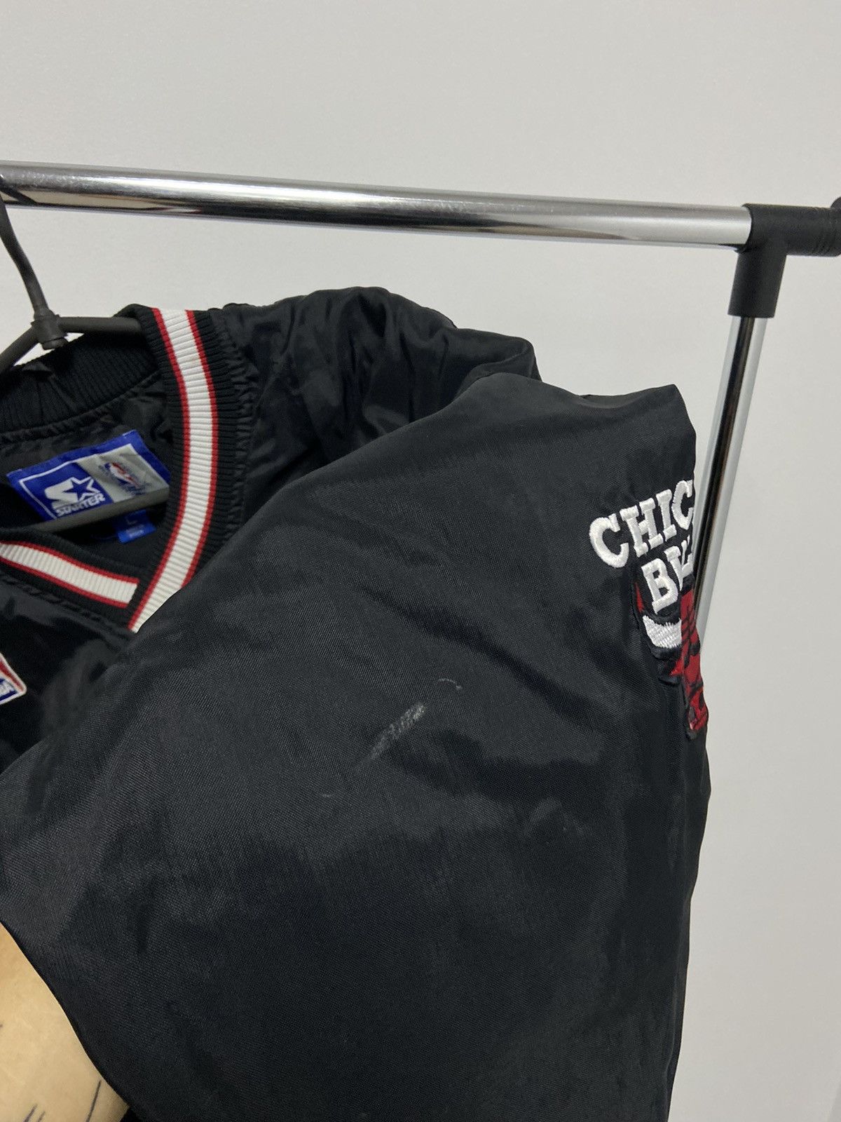 NBA × Vintage Chicago Bulls Sweatshirt Nylon NBA Big Logo Vintage Basket Size US L / EU 52-54 / 3 - 12 Thumbnail