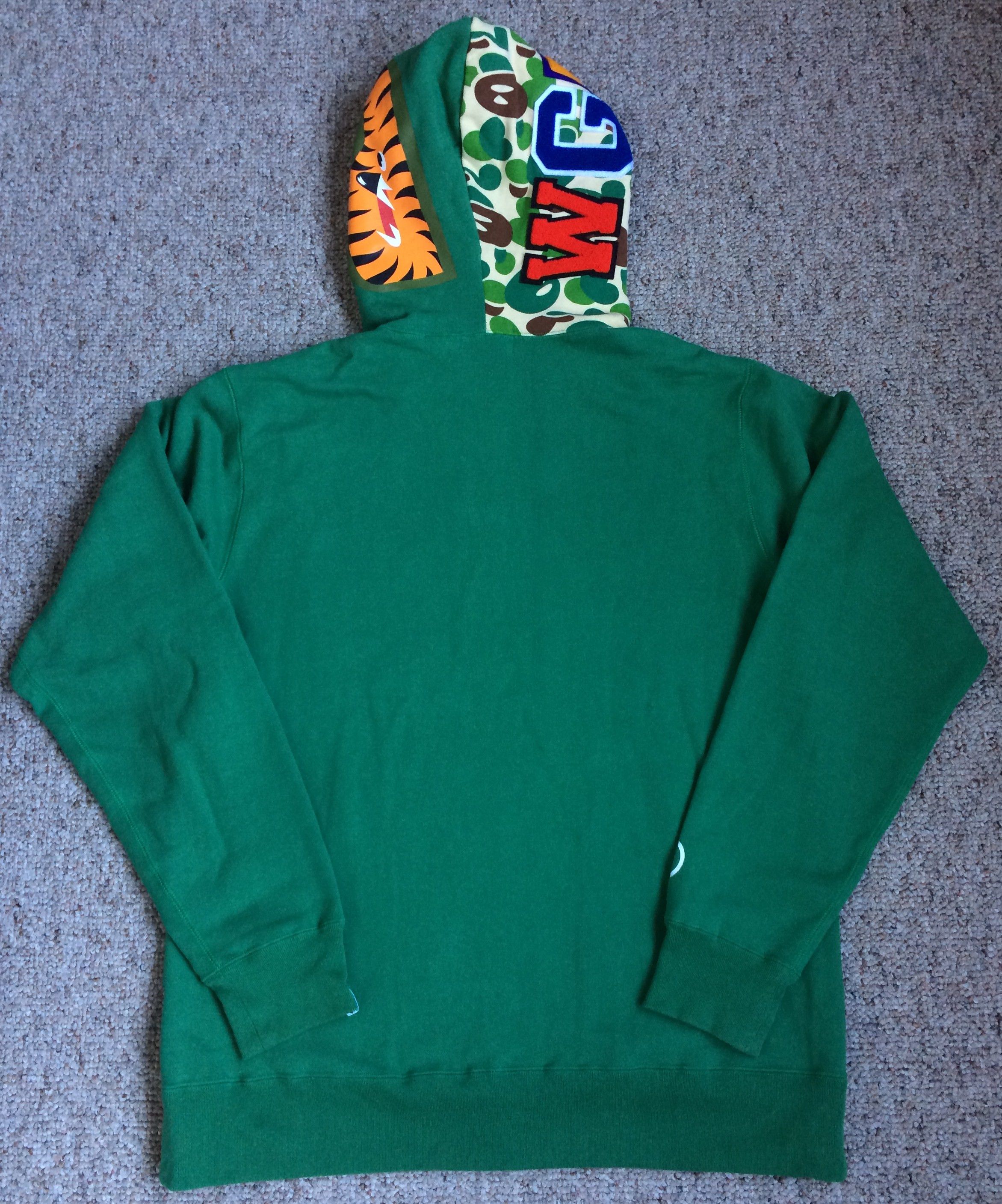 Bape OG Bape Baby Milo Green Camo Full Zip Shark Hoodie XXL Size US XXL / EU 58 / 5 - 6 Thumbnail