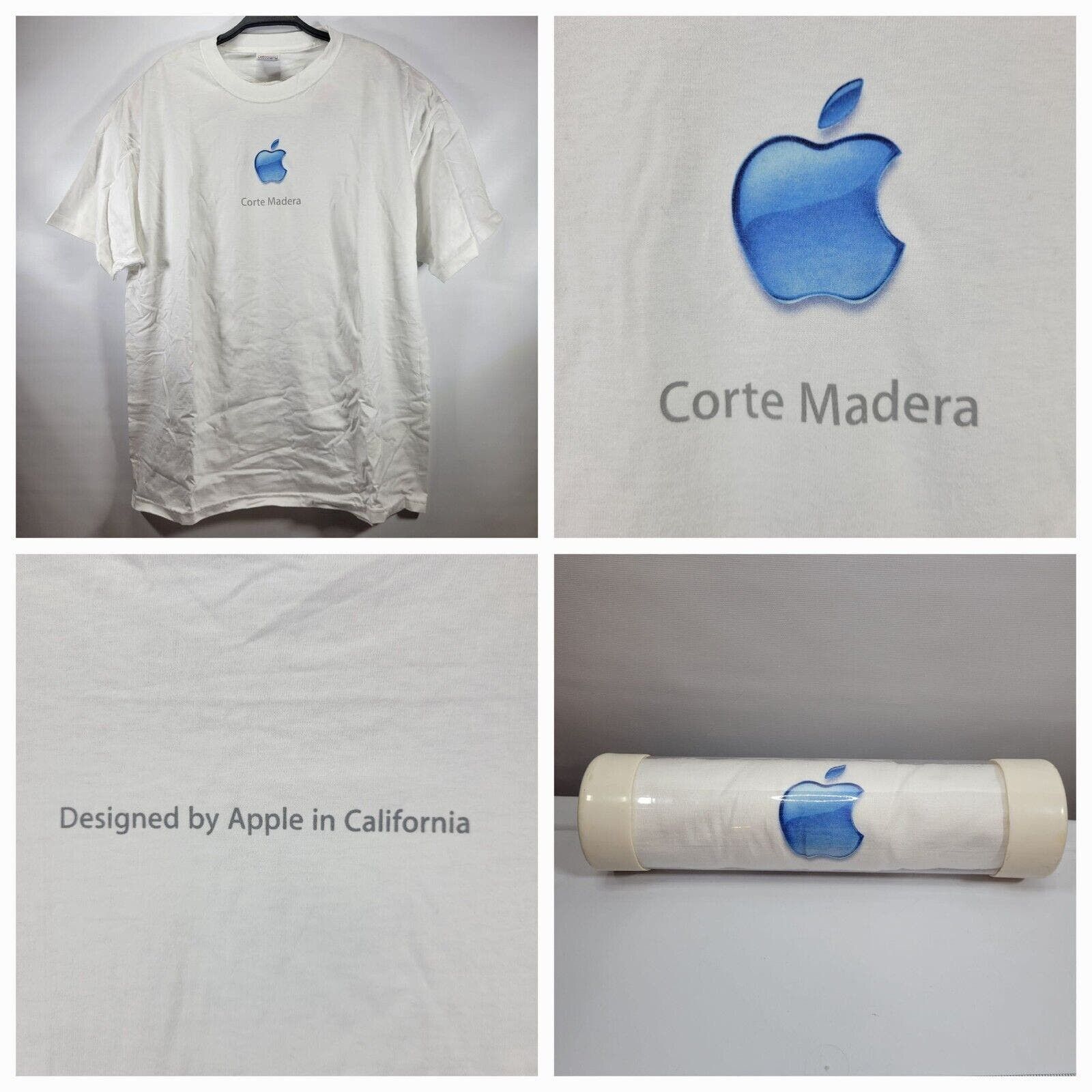 image of Apple Mac Corte Madera Grand Openning Promo Shirt Size XL in White, Men's