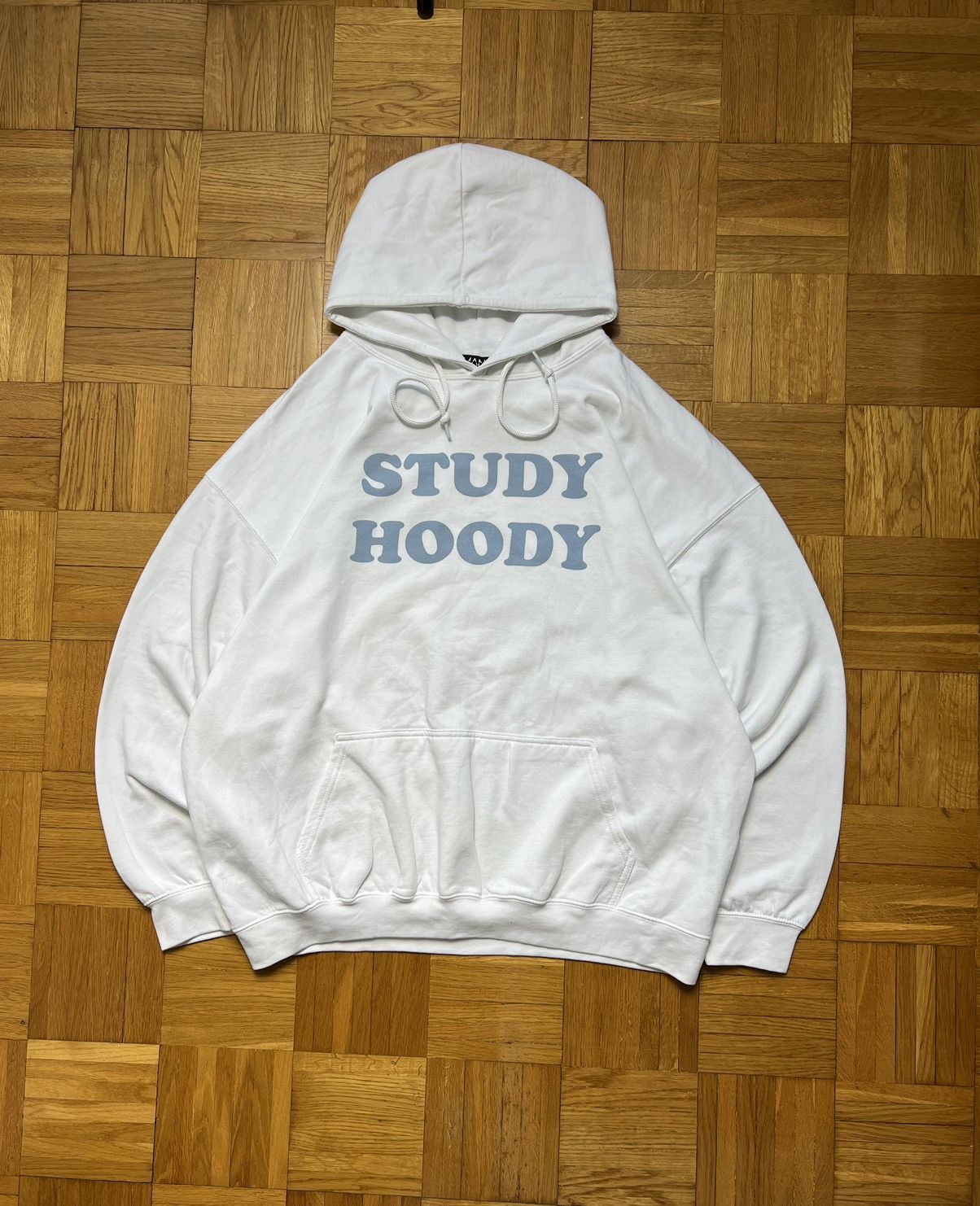 Japanese Brand Baggy Hoodie Study Hoody white y2k boxy fit Size US L / EU 52-54 / 3 - 1 Thumbnail