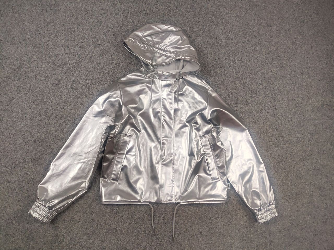 Rains Rains String Design silver foil raincoat Hooded Jacket Size US S / EU 44-46 / 1 - 4 Thumbnail