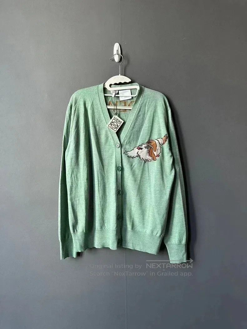 Loewe Loewe Green Wool Cardigan Size XS / US 0-2 / IT 36-38 - 1 Thumbnail