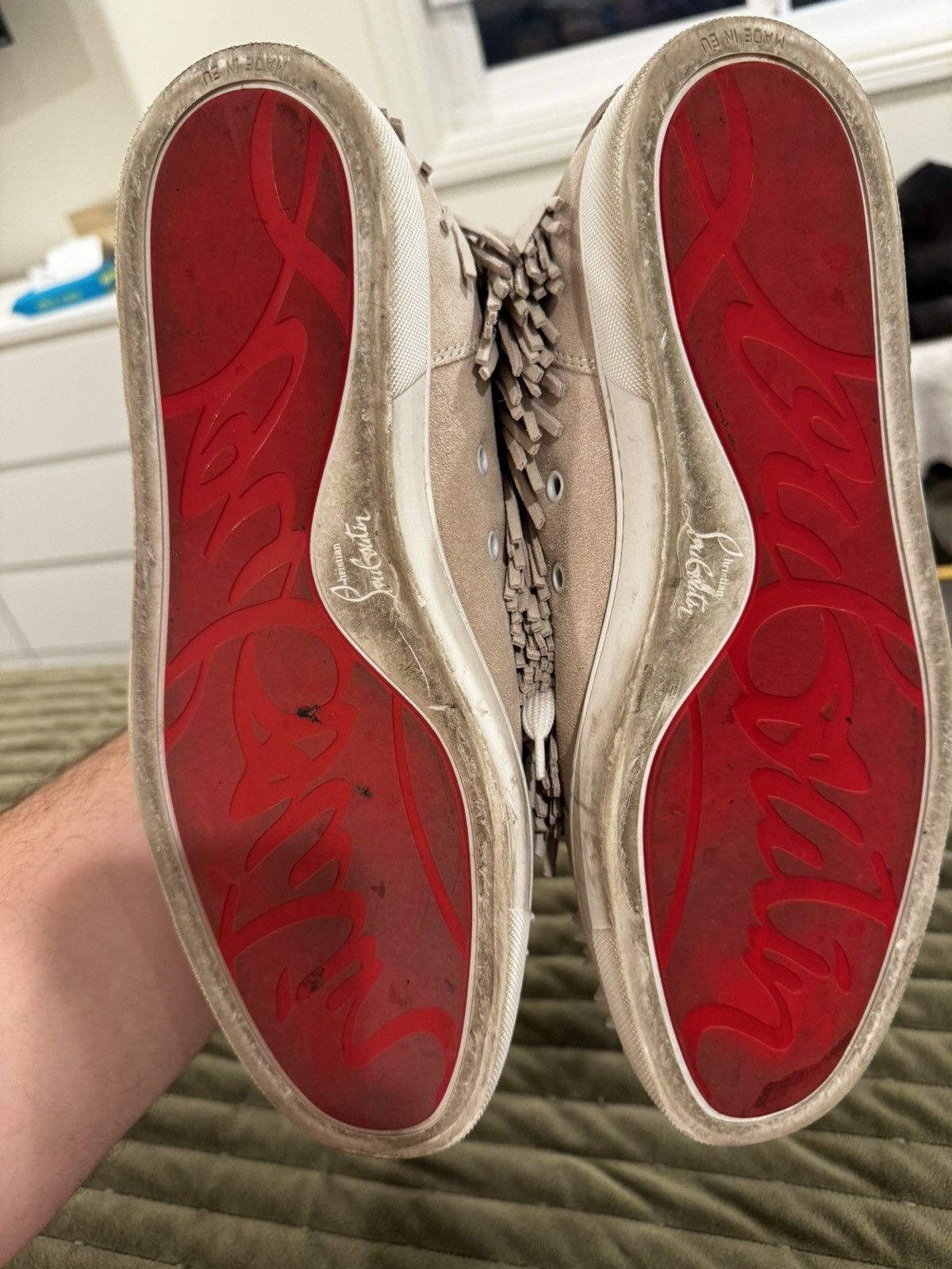 Christian Louboutin Christian louboutin High top Beige with studs OBO Size US 11 / EU 44 - 6 Thumbnail