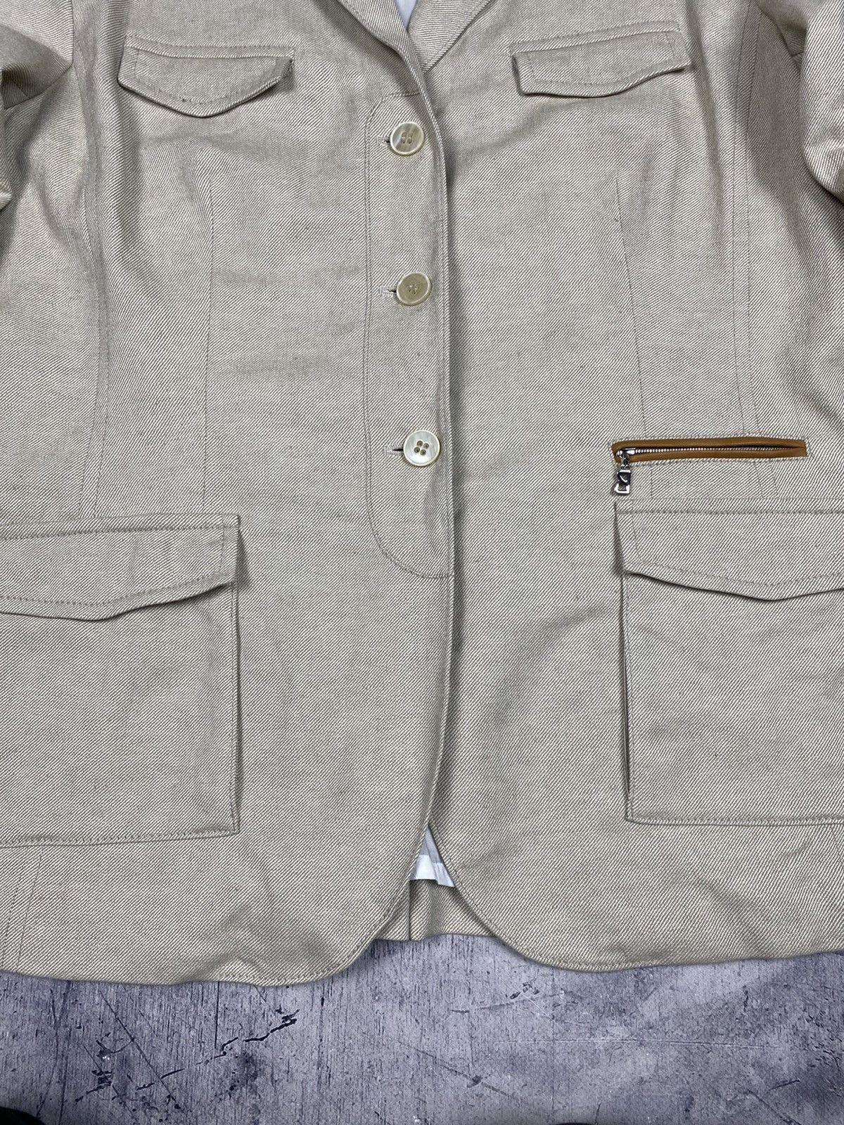 Bogner Bogner Beige Linen Cotton Tailored Blazer EU44 XL luxury Size XL / US 12-14 / IT 48-50 - 6 Thumbnail