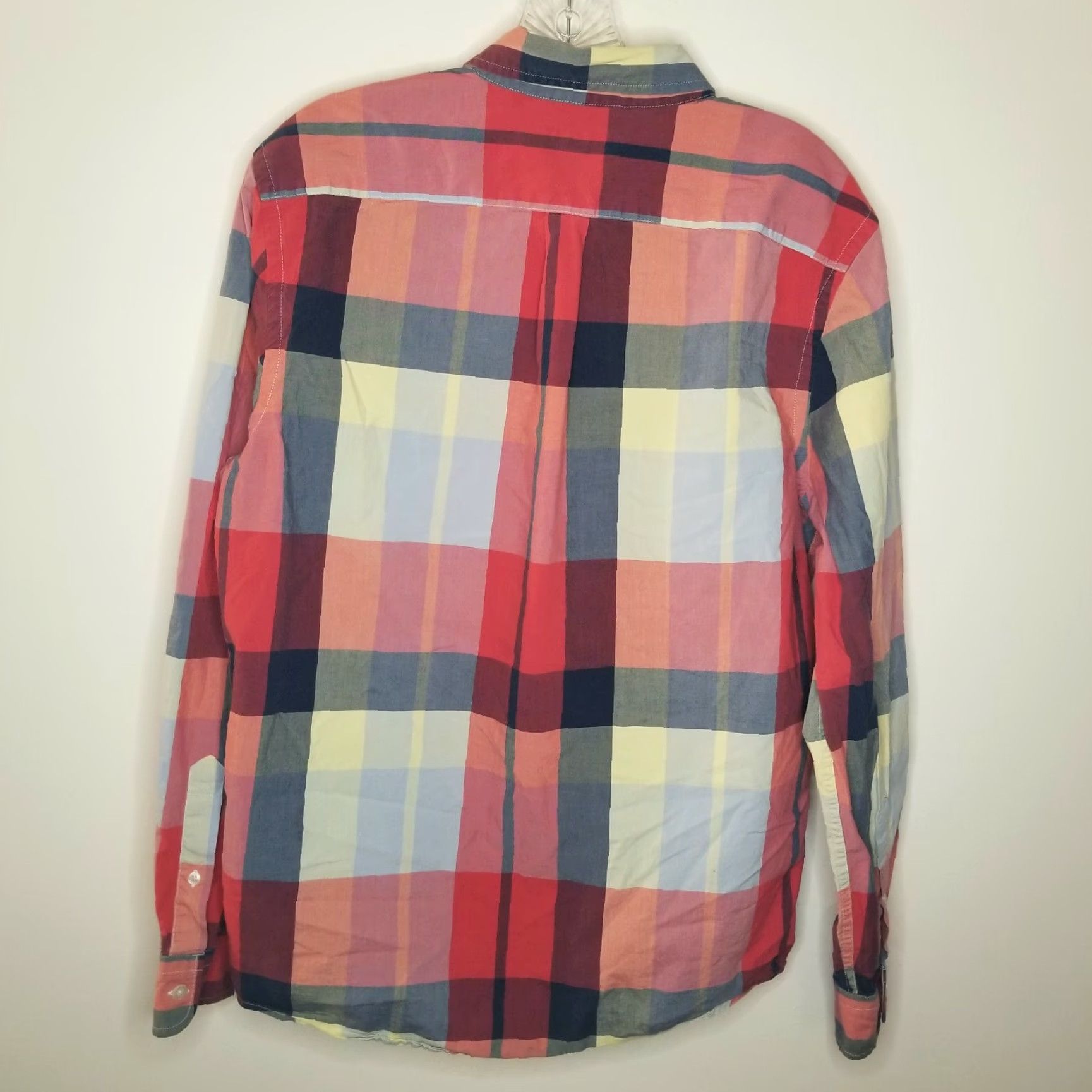 Gap GAP Men Button-Up Shirt Slim Fit Long Sleeve Red Blue Size M Mens Size US M / EU 48-50 / 2 - 4 Thumbnail
