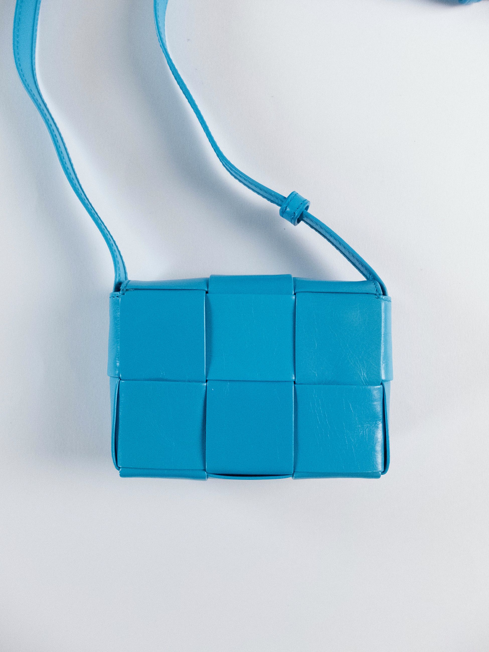 Bottega Veneta BOTTEGA VENETA Candy Cassette blue paper leather mini bag Size ONE SIZE - 7 Thumbnail