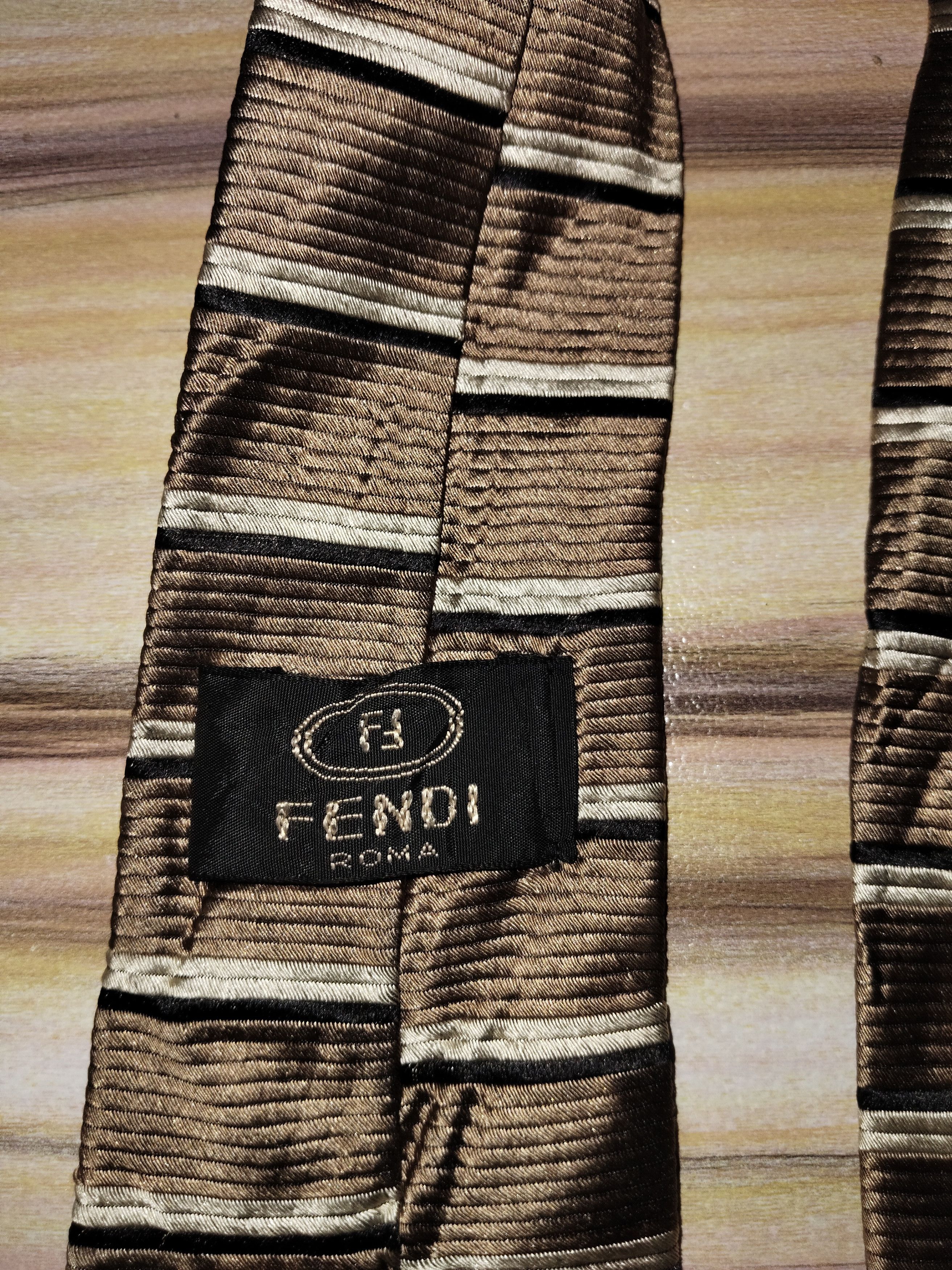 Fendi FENDI Stripe Necktie Size ONE SIZE - 4 Thumbnail