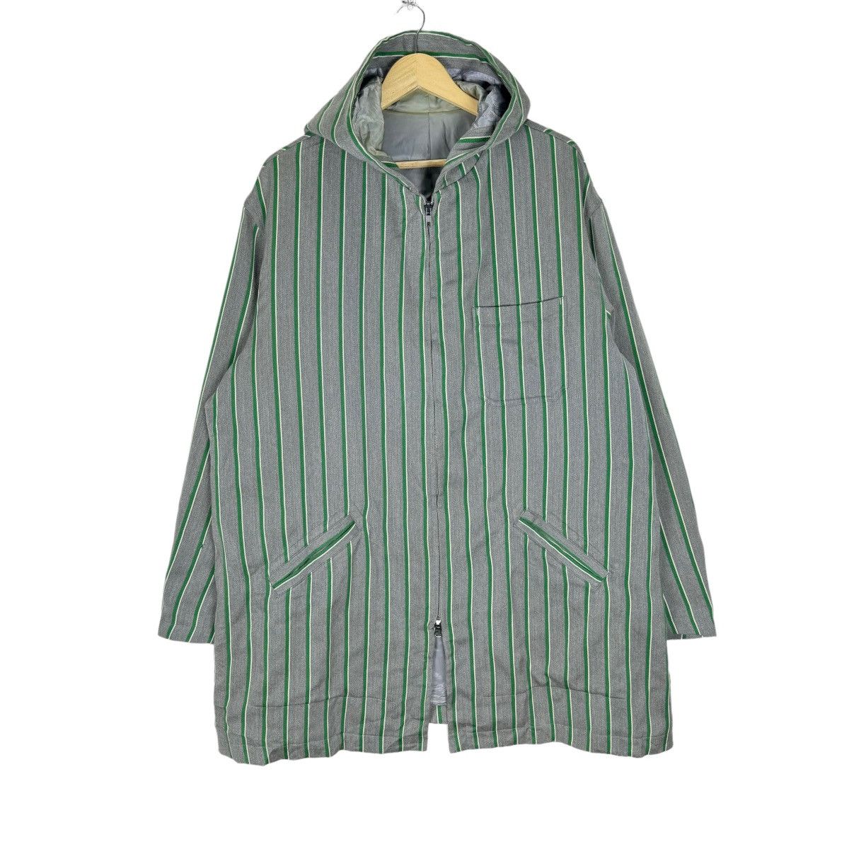 Yohji Yamamoto ☀️YS FOR MEN HOODIE STRIPED ZIPPER JACKET Size US L / EU 52-54 / 3 - 2 Thumbnail