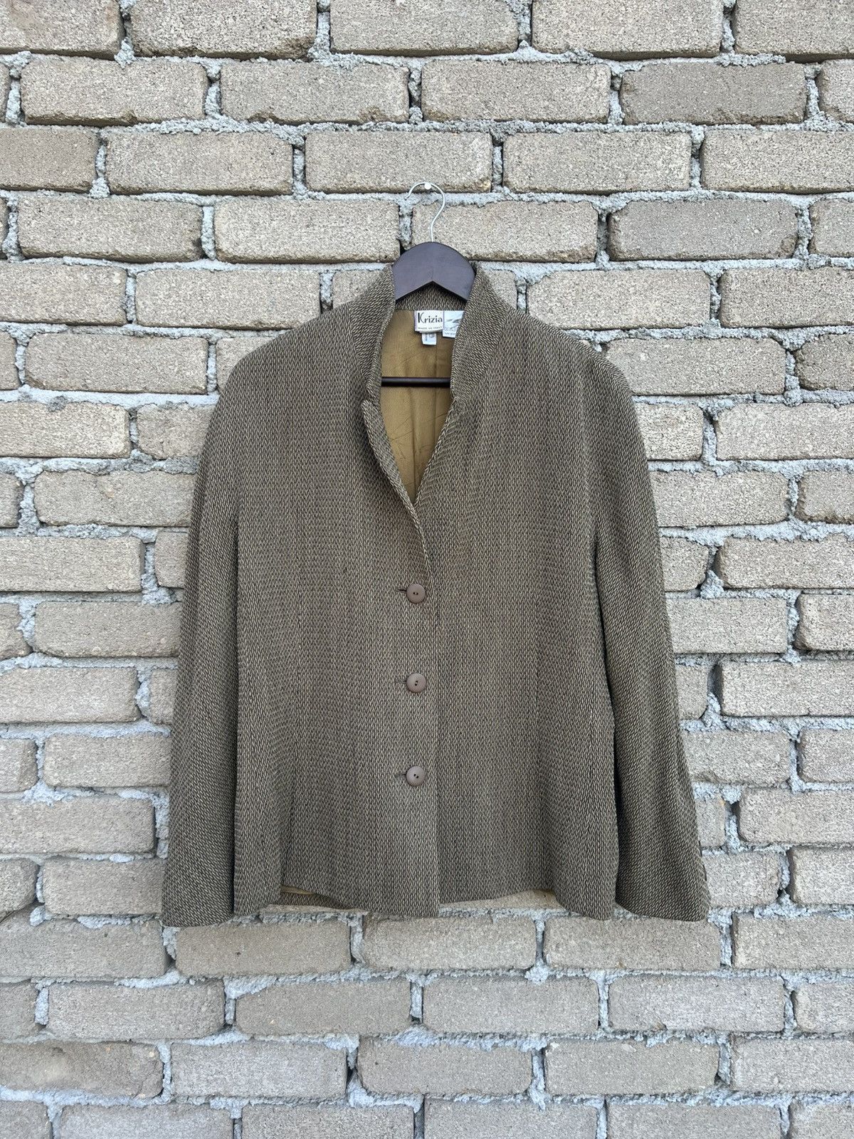 Krizia Krizia Lana Wool Coat Button Up Size XL / US 12-14 / IT 48-50 - 2 Thumbnail