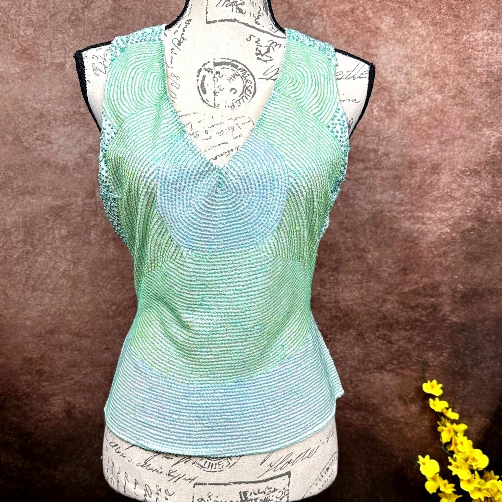 Other Nougat London Sequined Tie Back Top Blue/Turquoise/Green 2 Size XS / US 0-2 / IT 36-38 - 2 Thumbnail