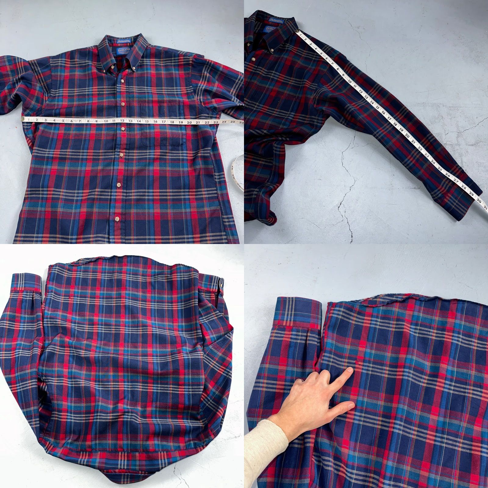Pendleton Sir Pendleton Shirt Mens Large Worsted Wool Multicolor Plaid USA Red Button-Down Long Sleeve Casual Shirt Mens Size US L / EU 52-54 / 3 - 8 Thumbnail