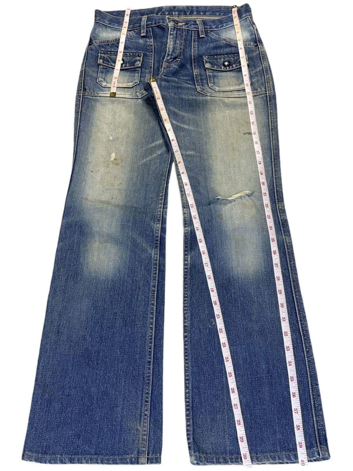 Lee Vintage Japanese Lee Riders Mud Wash Bush Flare Jeans Size US 29 - 13 Thumbnail