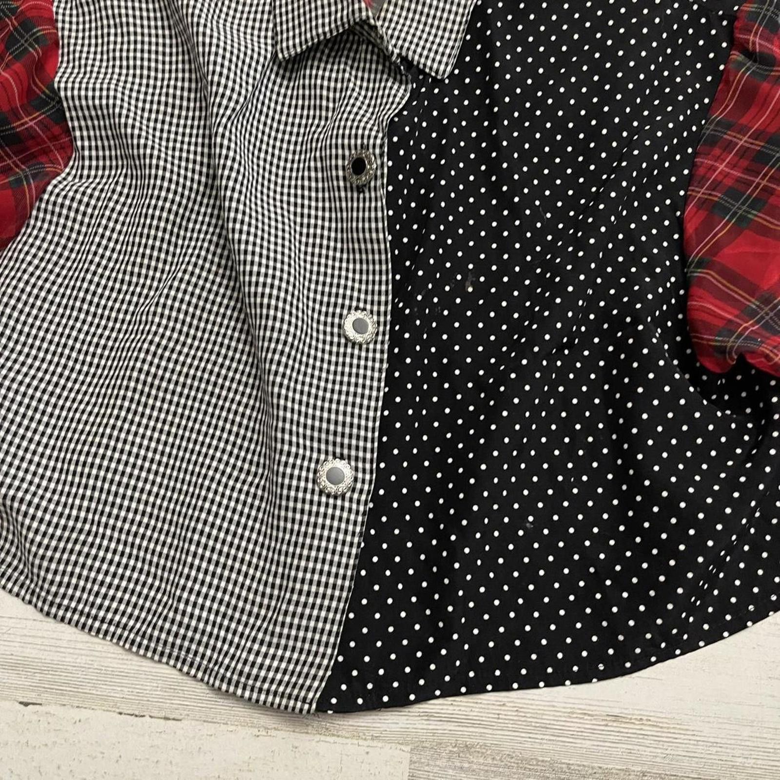 Designer 80s polka dot plaid crop small Size S / US 4 / IT 40 - 7 Thumbnail