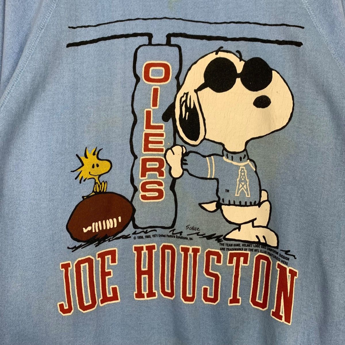 NFL OILERS JOE HOUSTON Snoopy Graphic Sweatshirt #0667-C31 Size US L / EU 52-54 / 3 - 10 Thumbnail
