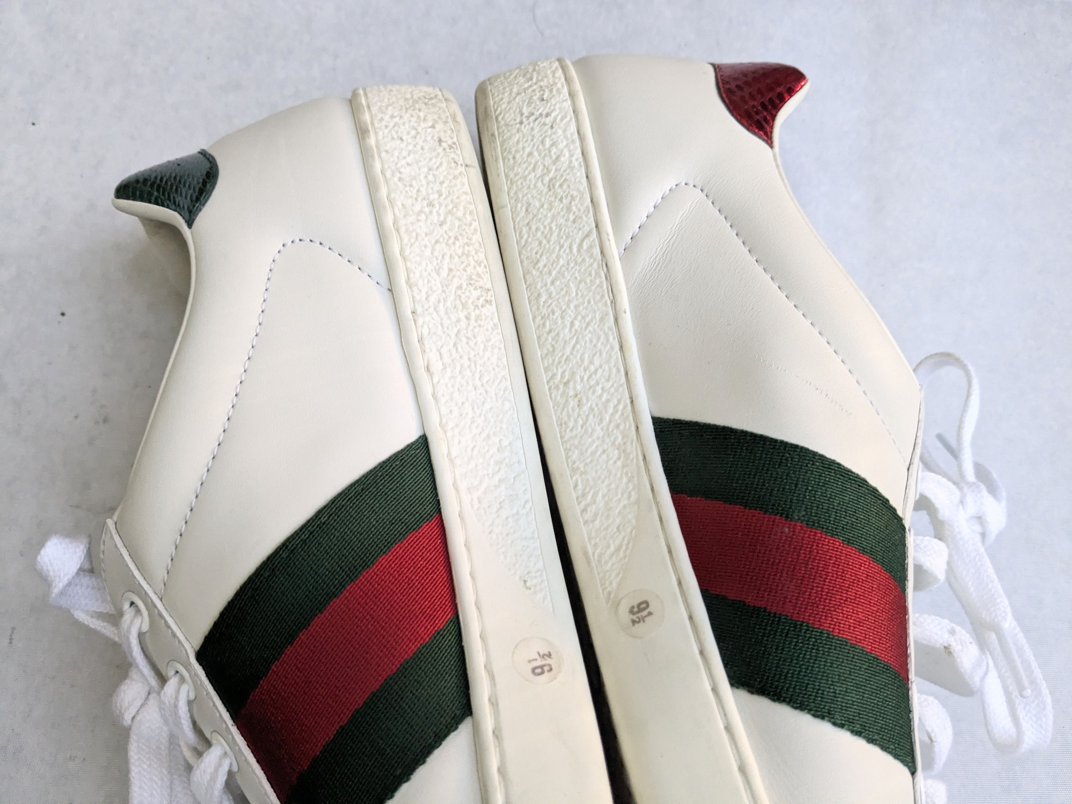 Gucci Gucci Ace Sneakers Snake 10 White Low Tops Leather Size US 10 / EU 43 - 12 Thumbnail