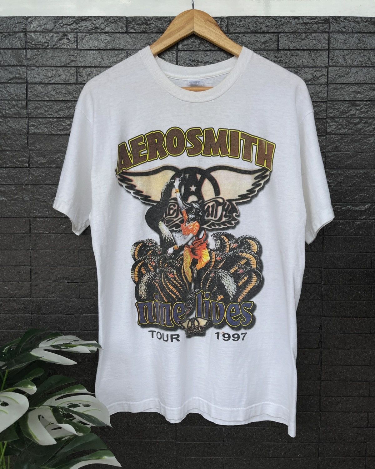 Aerosmith × Band Tees × Vintage Vintage Rare Aerosmith “Nine Lives 