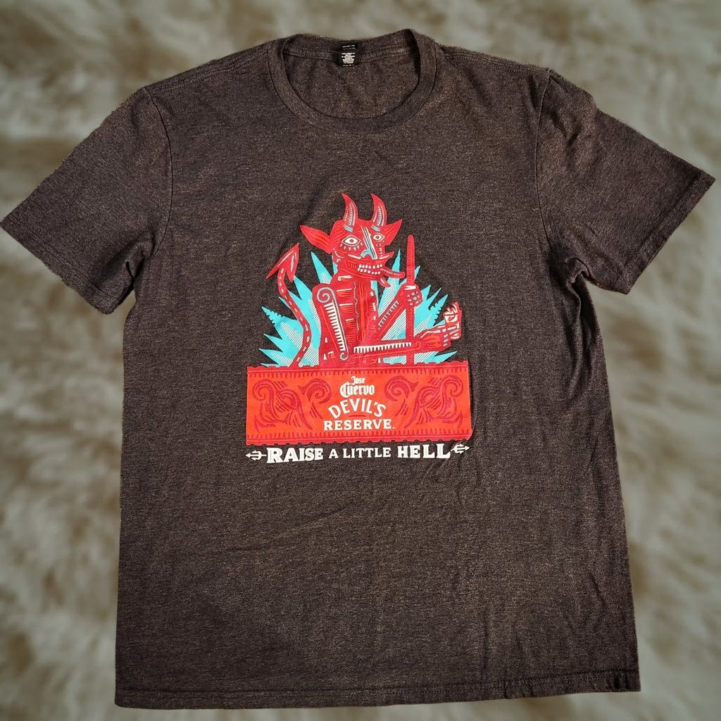 Vintage Jose Cuervo Tequila Devils Reserve Graphic T Shirt Tee Sz Medium Bar Promo Mens T-Shirt Black Size US M / EU 48-50 / 2 - 1 Thumbnail