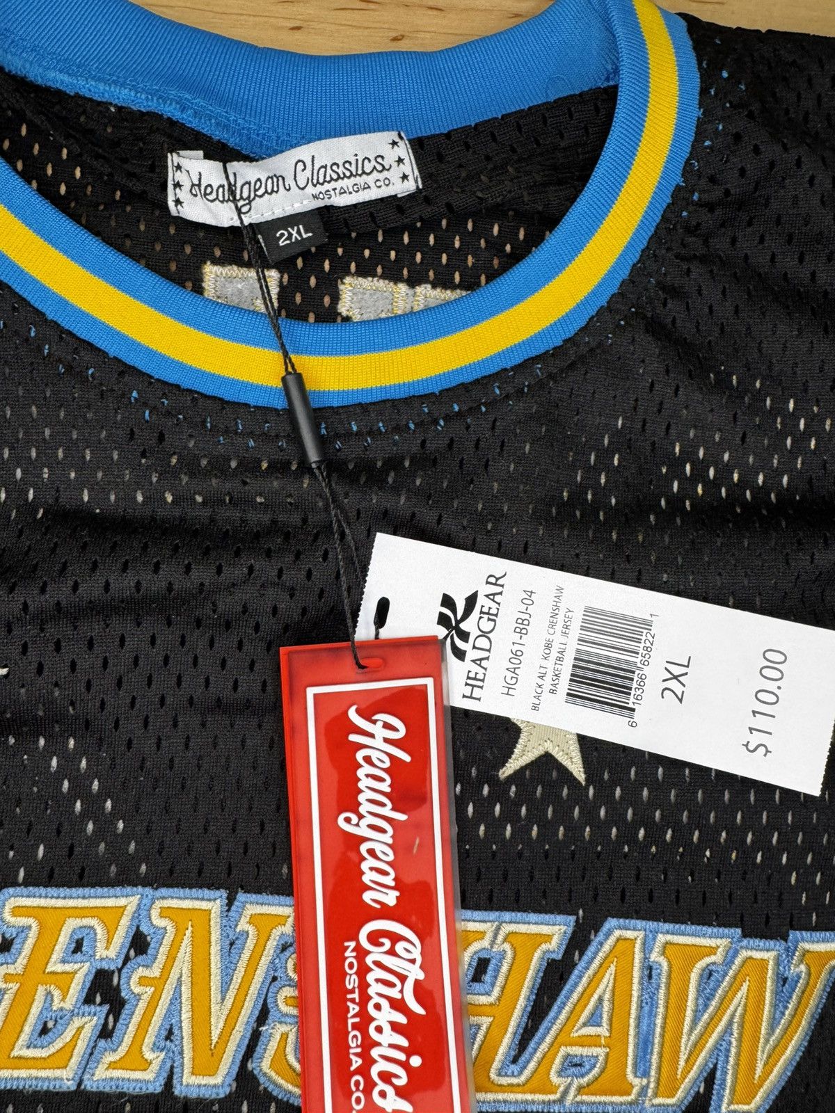 Other Headgear Classics Kobe Bryant #24 2XL Crenshaw Sewn Jersey Size US XXL / EU 58 / 5 - 3 Thumbnail