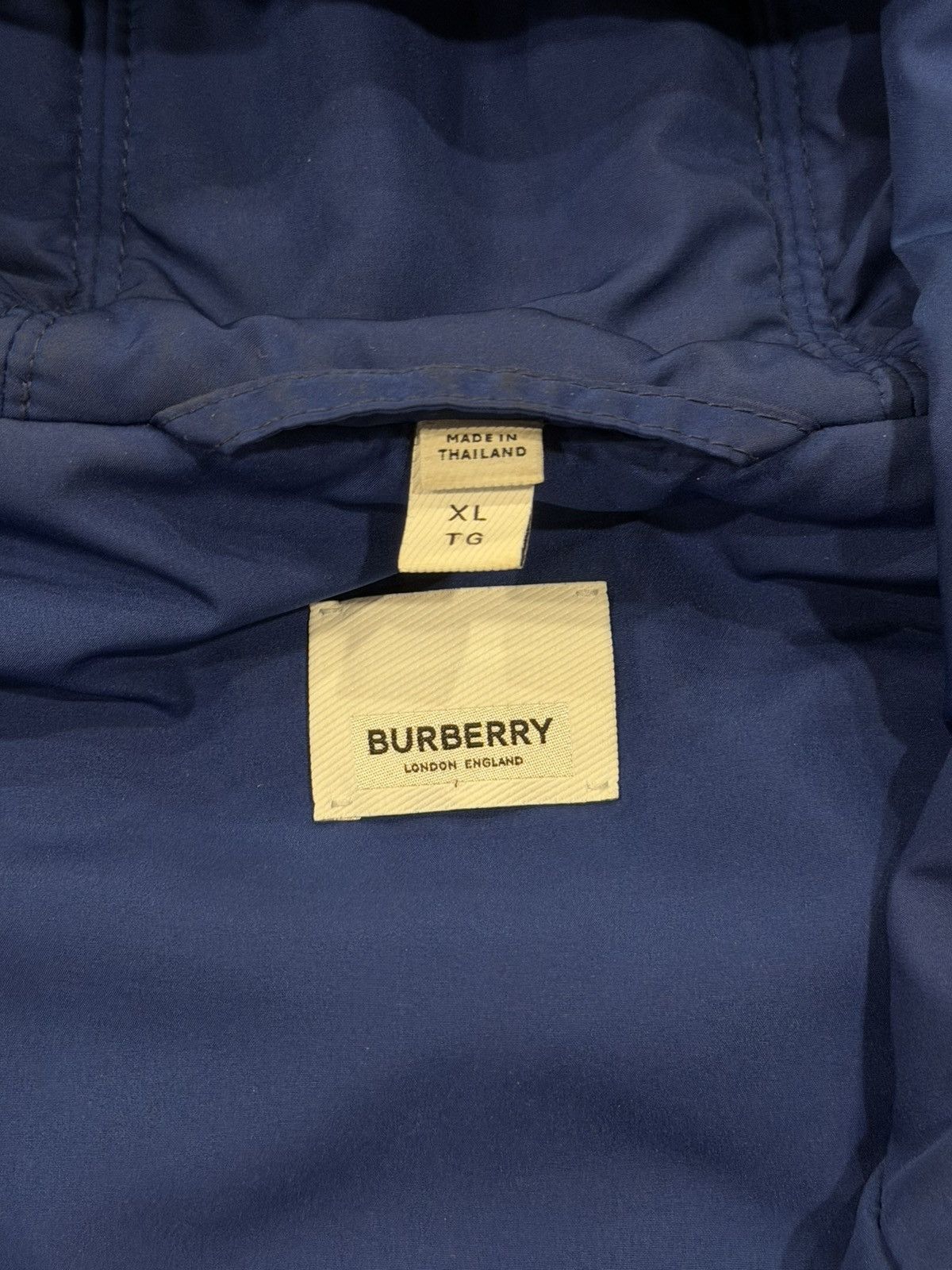 Burberry Burberry Horseferry Print Check Nylon Blue Hooded Jacket Size US XL / EU 56 / 4 - 9 Thumbnail