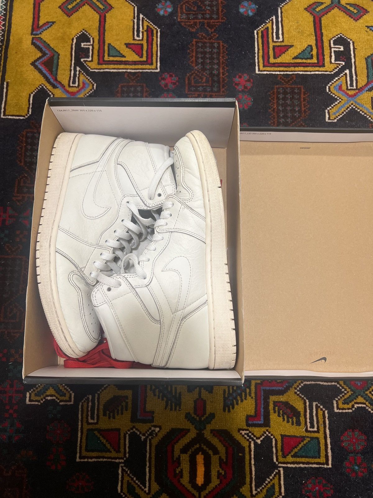 image of Jordan Nike Jordan 1 High OG Sail Shoes in White, Men's (Size 9)