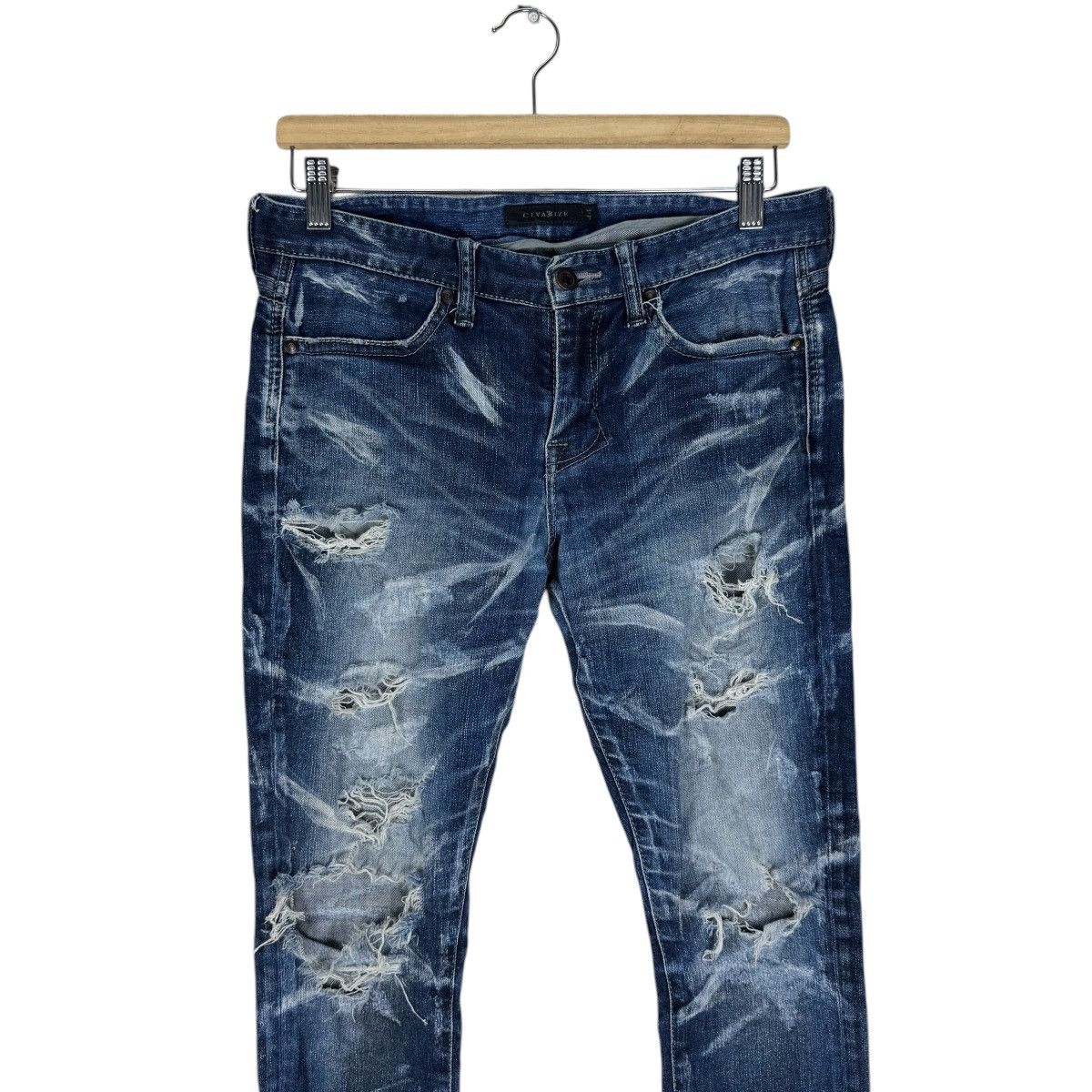 CIVARIZE ☀️CIVARIZE DISTRESSED SLIM FIT DENIM JEANS PANT Size US 30 / EU 46 - 4 Thumbnail