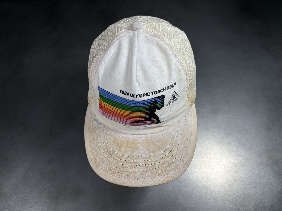 Levi's Vintage Levi's Trucker Hat 1984 Olympics Torch Staff Promo Size ONE SIZE - 18 Thumbnail