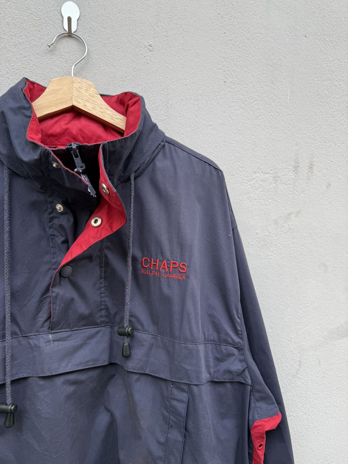 Polo Ralph Lauren 90s CHAPS RALPH LAUREN Halfzip Kangaroo Pocket Anorak Jacket Size US L / EU 52-54 / 3 - 4 Thumbnail