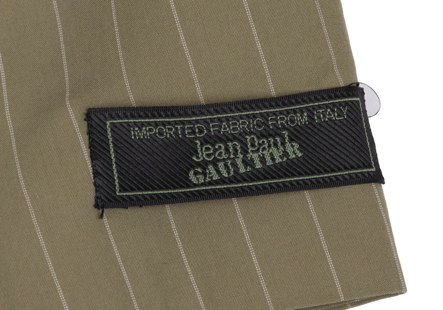 Jean Paul Gaultier Flower Print Cotton Stripe Double Breasted Jacket Beige 48 Size US M / EU 48-50 / 2 - 5 Thumbnail