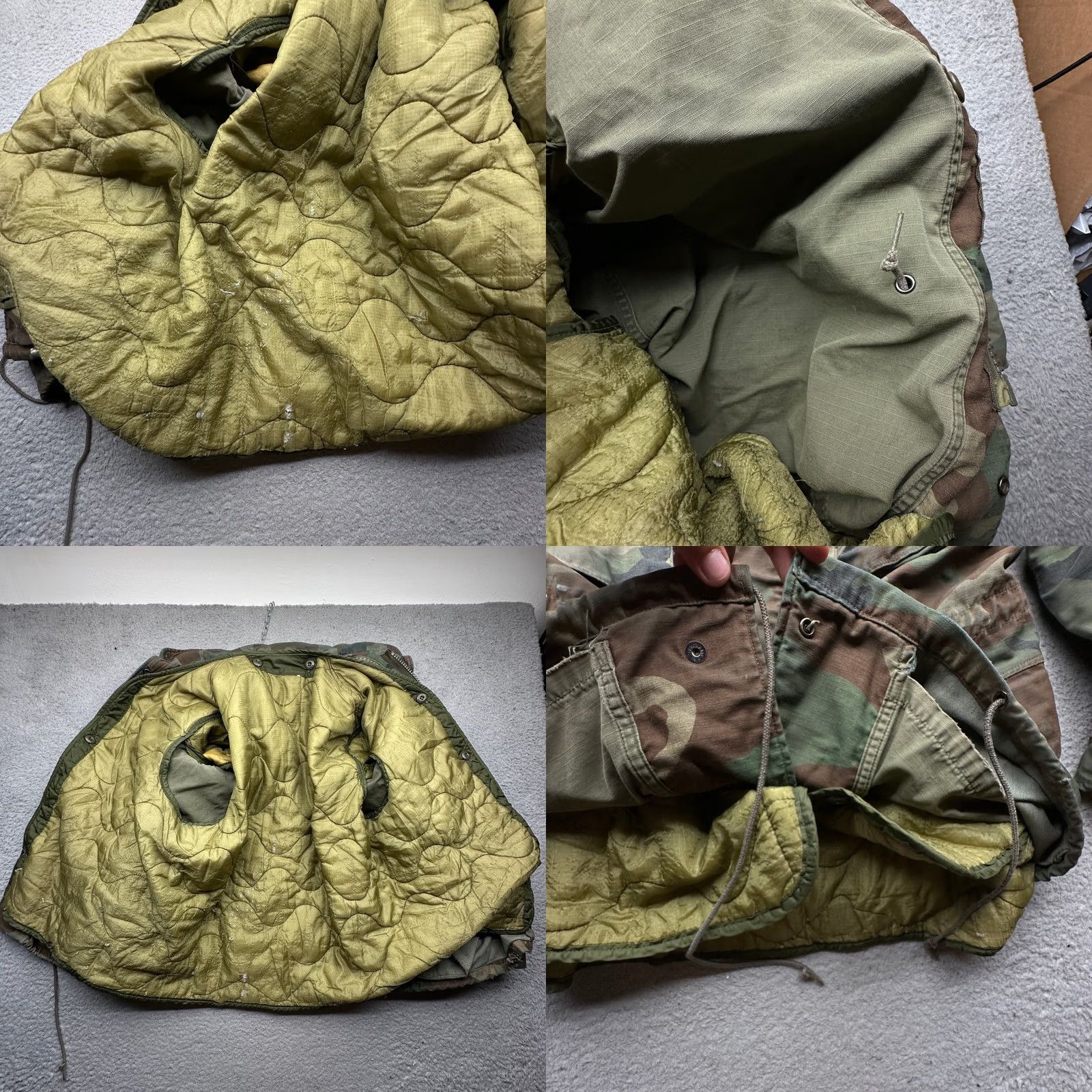 Vintage VINTAGE Army M-65 Field Coat Woodland Camo Jacket Mens Small Regular W/ Liner Coat Size US S / EU 44-46 / 1 - 9 Thumbnail