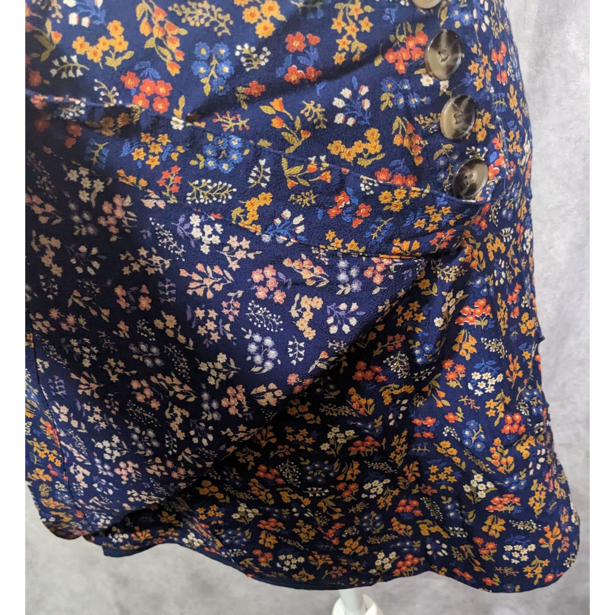 Madewell Madewell Blue Floral Cottagecore A-Line Mini Skirt Size 26" / US 2 / IT 38 - 10 Thumbnail
