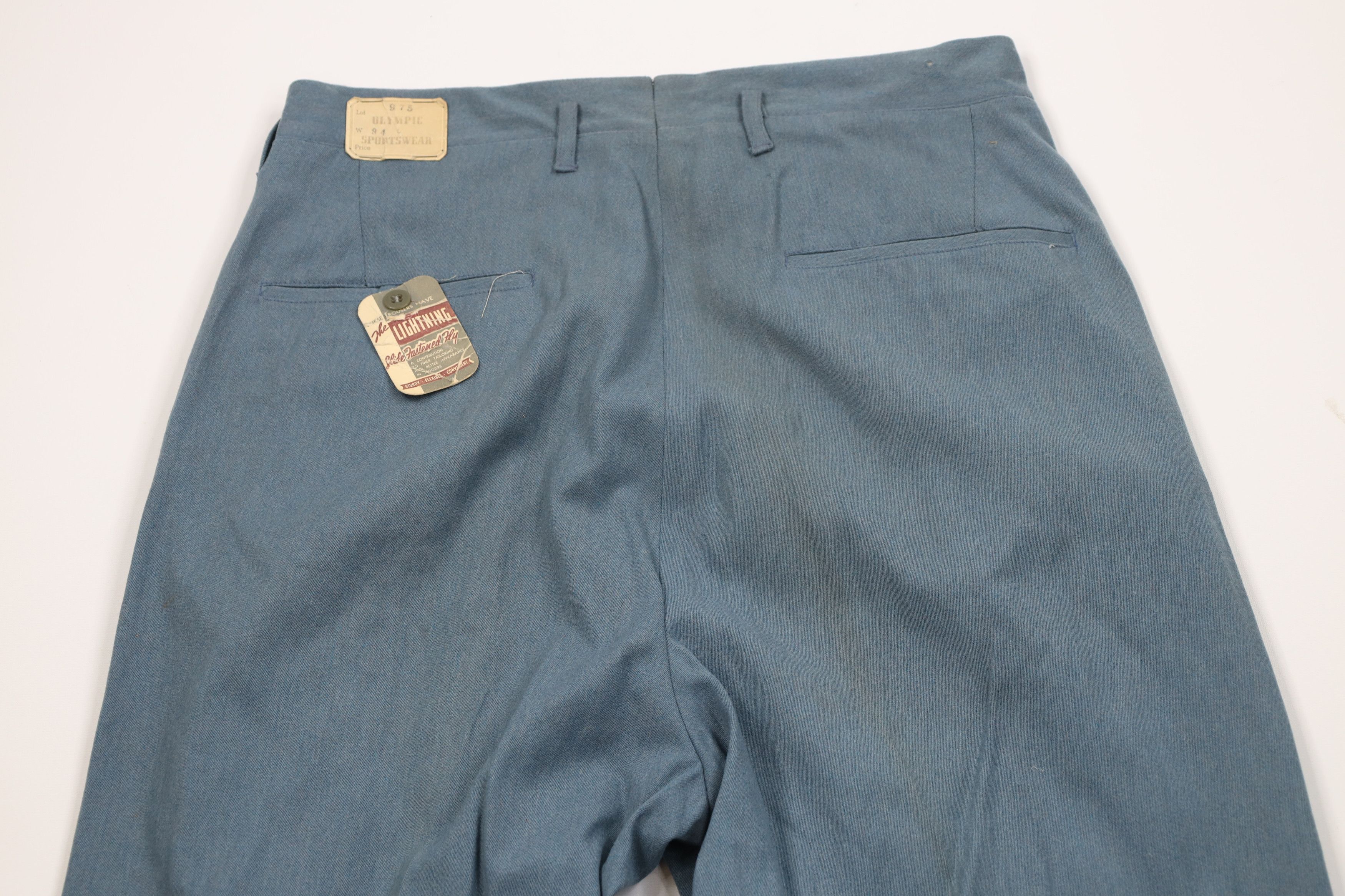 Vintage Deadstock Vintage 40s 50s Gabardine Hollywood Chino Pants Size US 34 / EU 50 - 12 Thumbnail