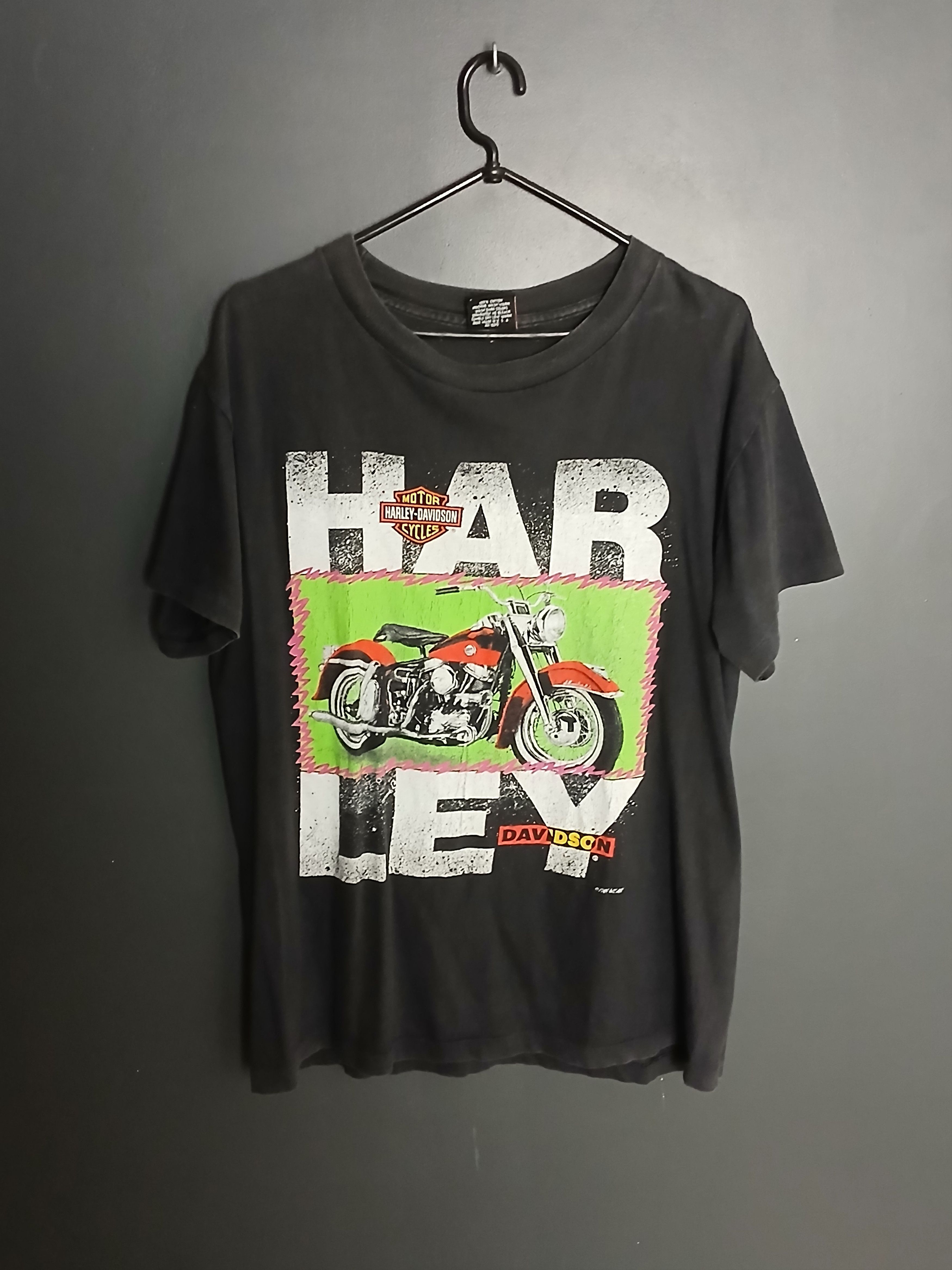 Harley Davidson × Vintage Vintage Harley Davidson Racing Moto Single Stitch T-Shirt Size US M / EU 48-50 / 2 - 1 Thumbnail