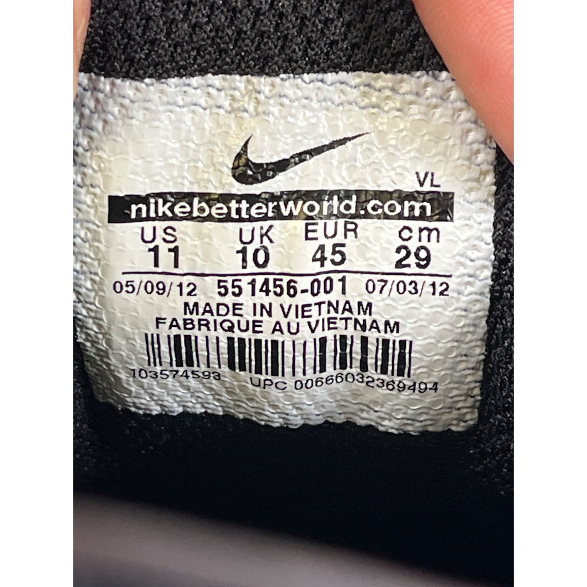 Nike Nike Mens Black Lunarlon Leather Golf Shoes Size 11 SKU 7294 Size US 11 / EU 44 - 8 Thumbnail