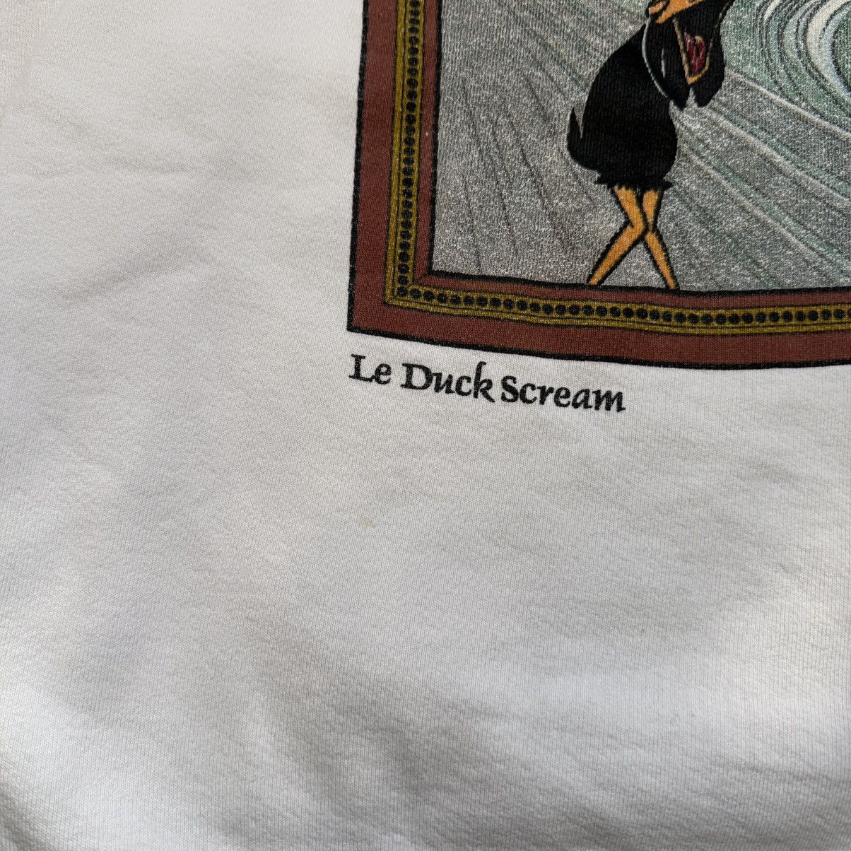 Acme Clothing Vintage “Le Duck Scream” Graphic Crewneck Sweatshirt – White Size US L / EU 52-54 / 3 - 3 Thumbnail